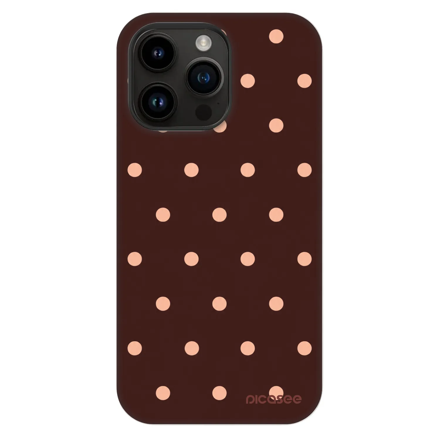 Picasee Fashion Case MagSafe pentru Apple iPhone 14 Pro Max - Peach Dots & Chocolate