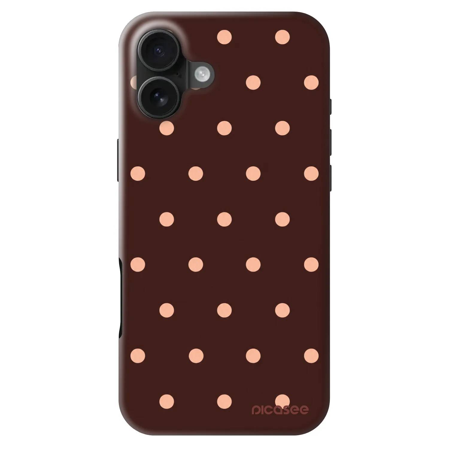 Picasee Fashion Case MagSafe pentru Apple iPhone 16 Plus - Peach Dots & Chocolate