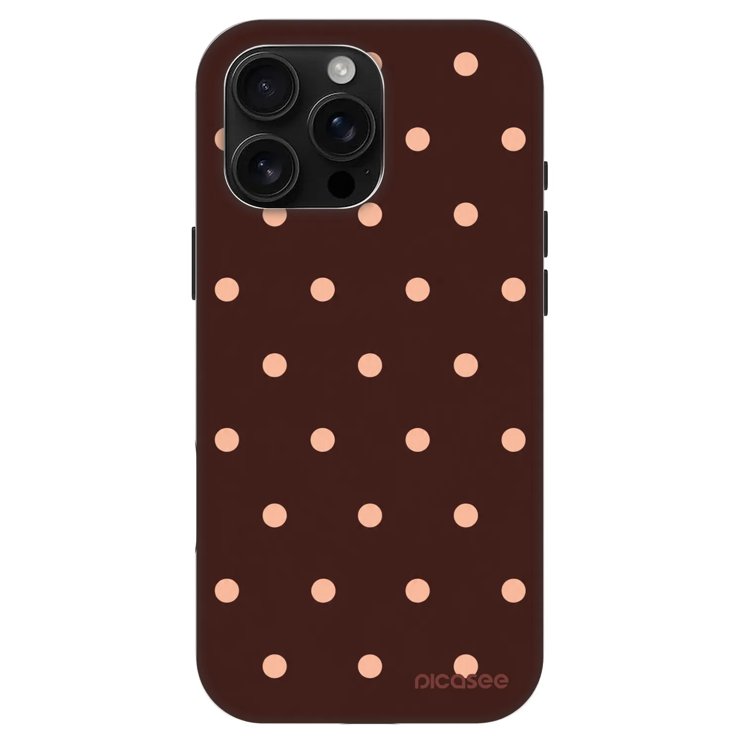 Picasee Fashion Case MagSafe pentru Apple iPhone 16 Pro Max - Peach Dots & Chocolate