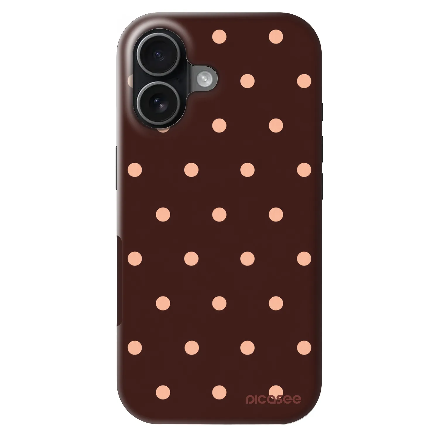 Picasee Fashion Case MagSafe pentru Apple iPhone 17 - Peach Dots & Chocolate