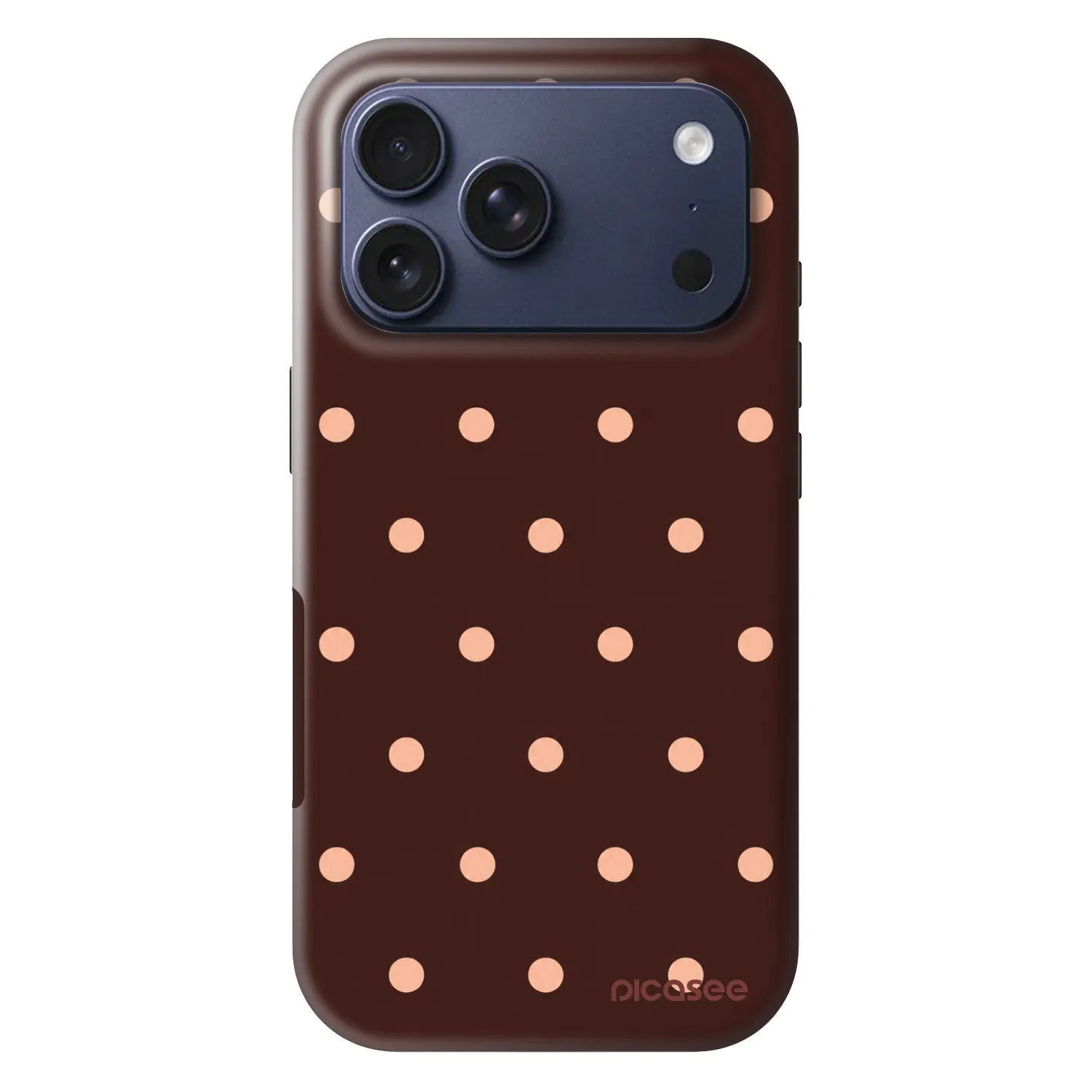 Picasee Fashion Case MagSafe pentru Apple iPhone 17 Pro - Peach Dots & Chocolate