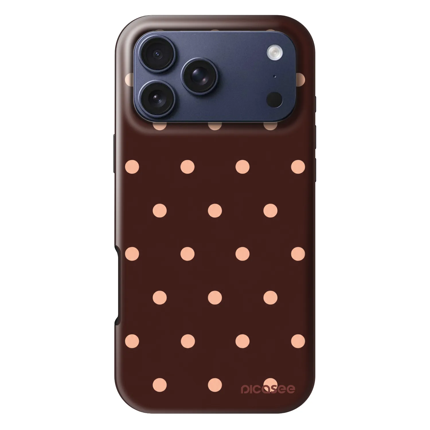Picasee Fashion Case MagSafe pentru Apple iPhone 17 Pro Max - Peach Dots & Chocolate