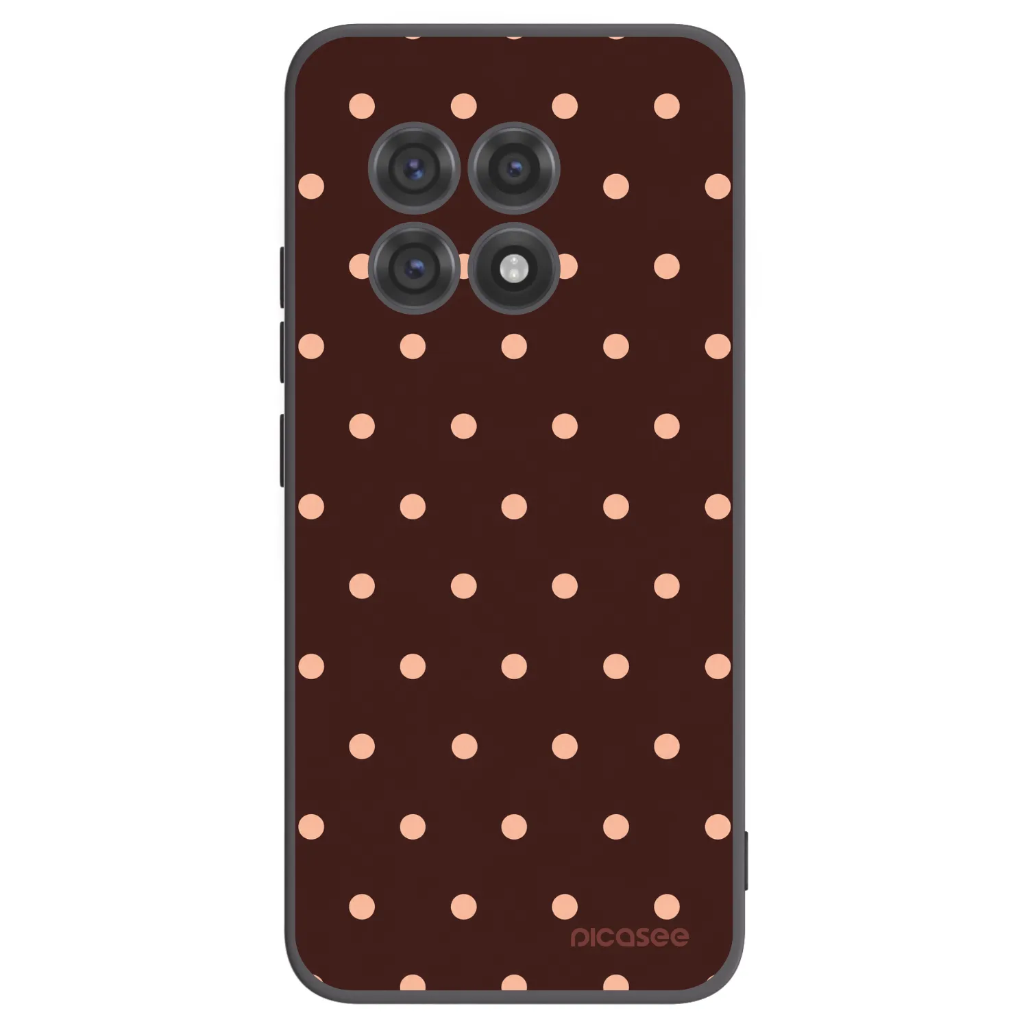 Picasee husă neagră din silicon pentru OnePlus 13R 5G - Peach Dots & Chocolate