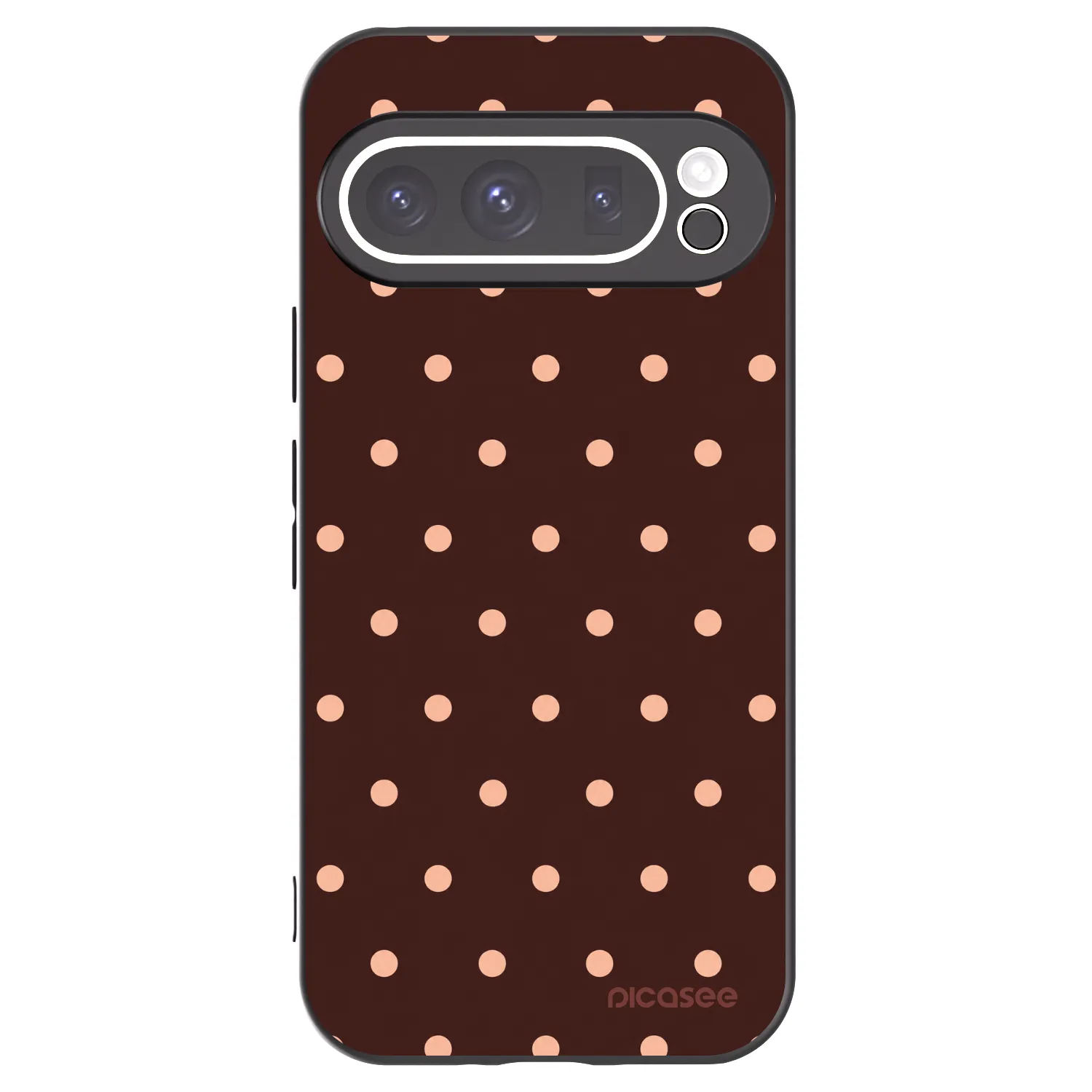 Picasee husă neagră din silicon pentru Google Pixel 9 Pro XL - Peach Dots & Chocolate