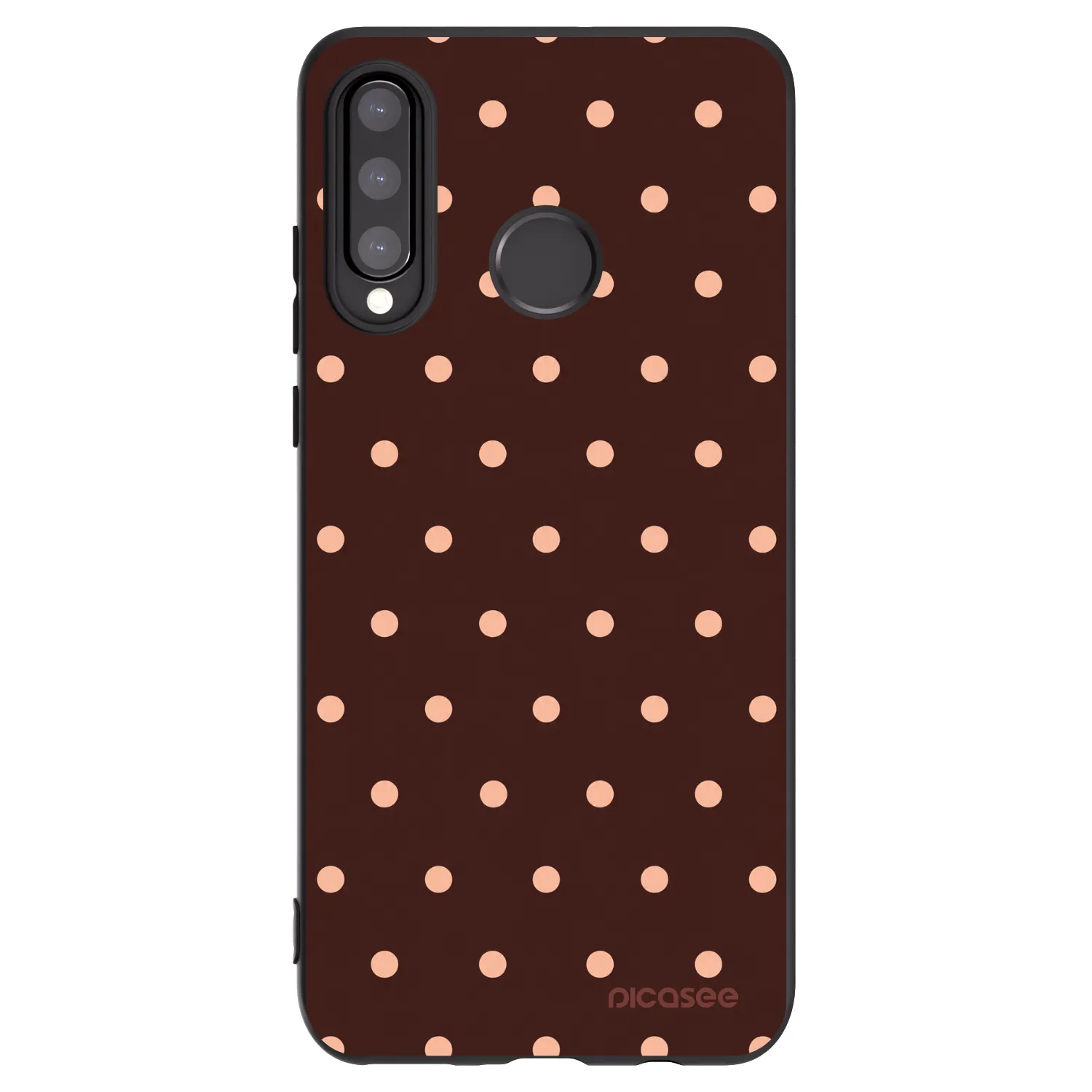 Picasee husă neagră din silicon pentru Huawei P30 Lite - Peach Dots & Chocolate