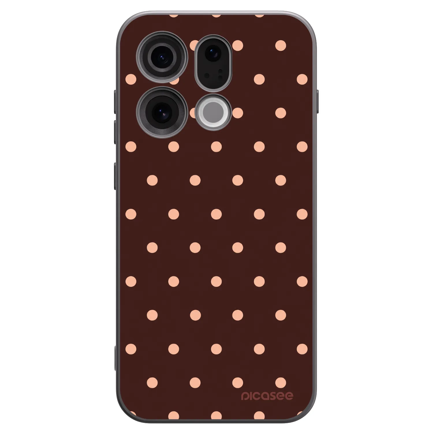 Picasee husă neagră din silicon pentru OPPO Find X9 - Peach Dots & Chocolate