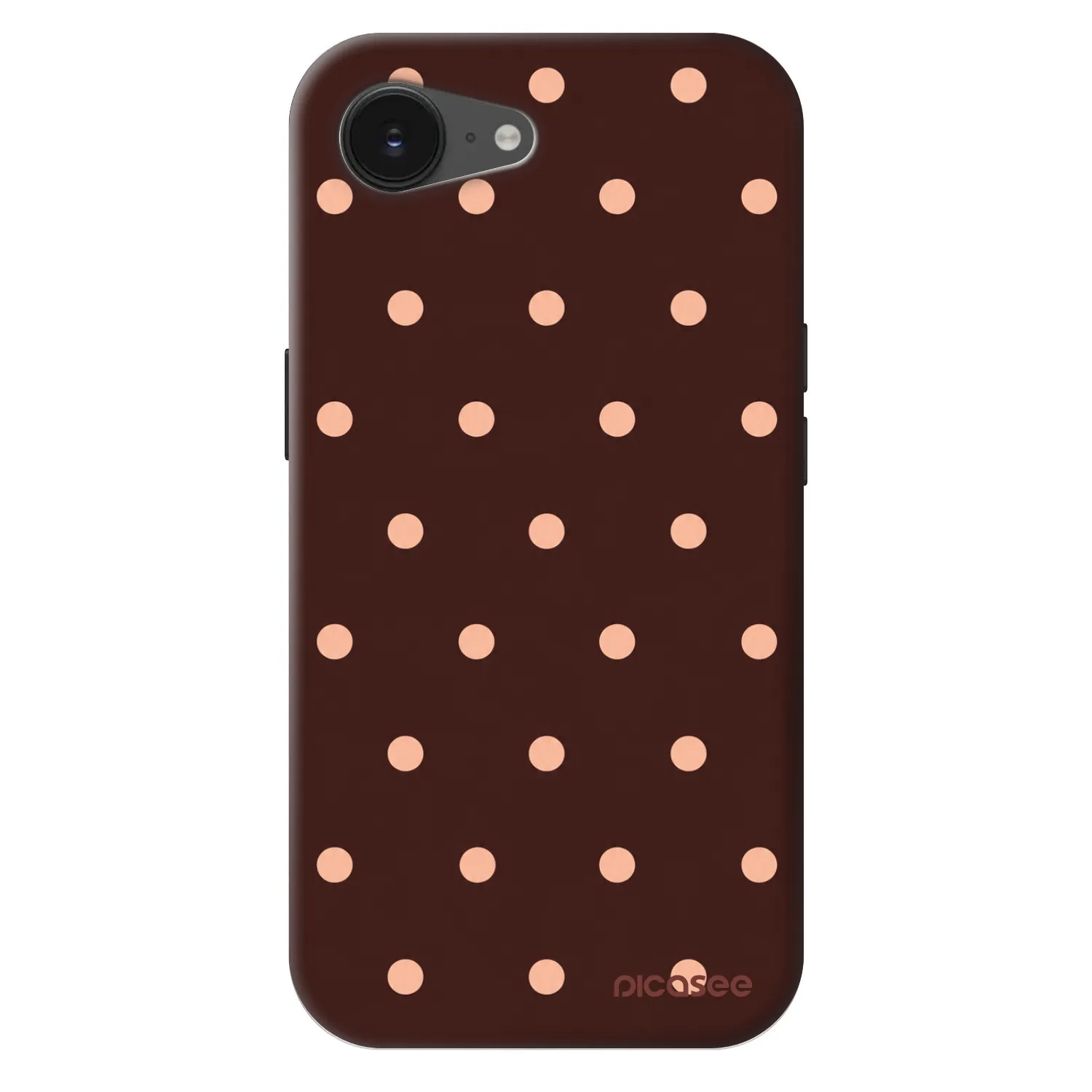 Picasee Fashion Case MagSafe pentru Apple iPhone 17e - Peach Dots & Chocolate