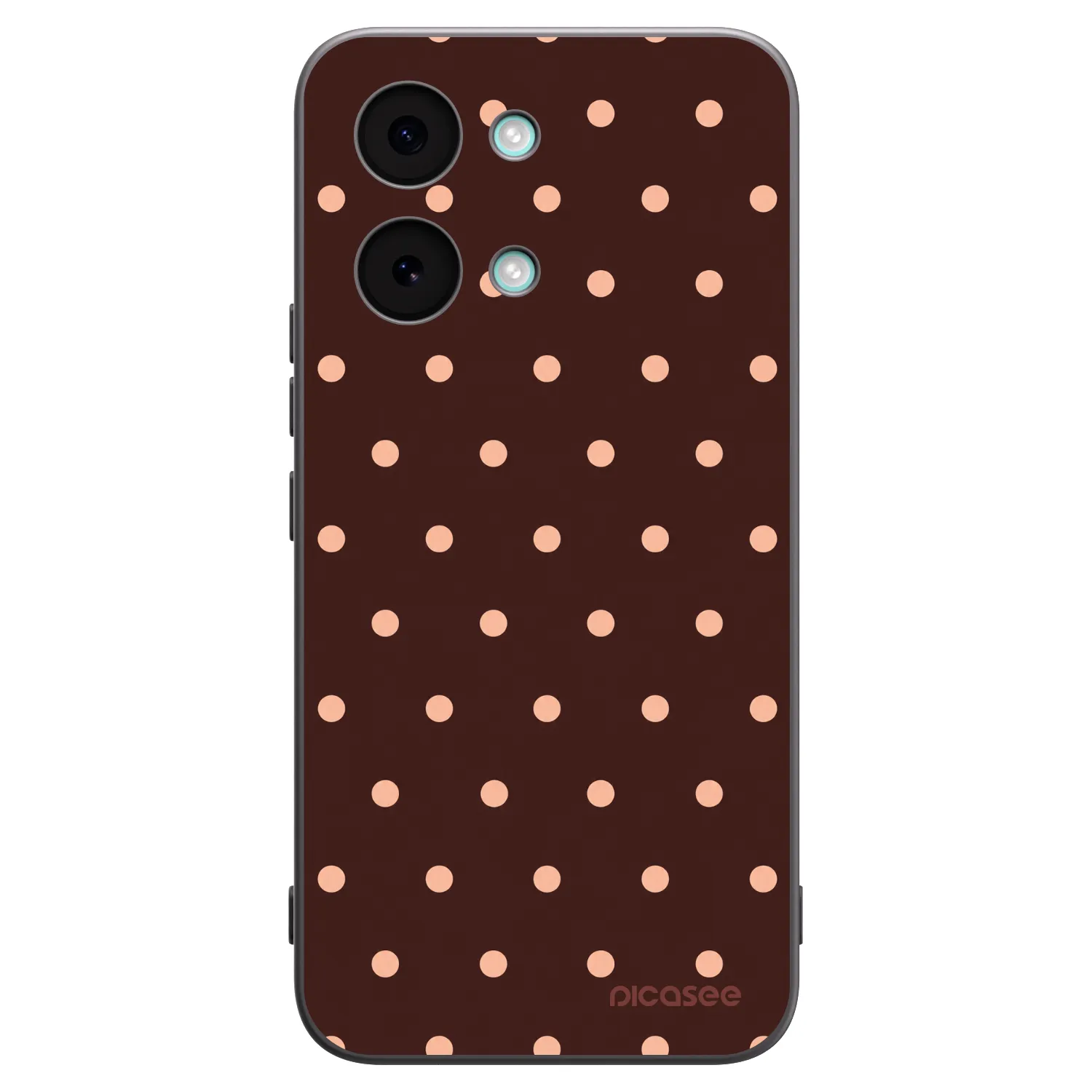 Picasee husă neagră din silicon pentru Xiaomi Poco X8 Pro Max - Peach Dots & Chocolate