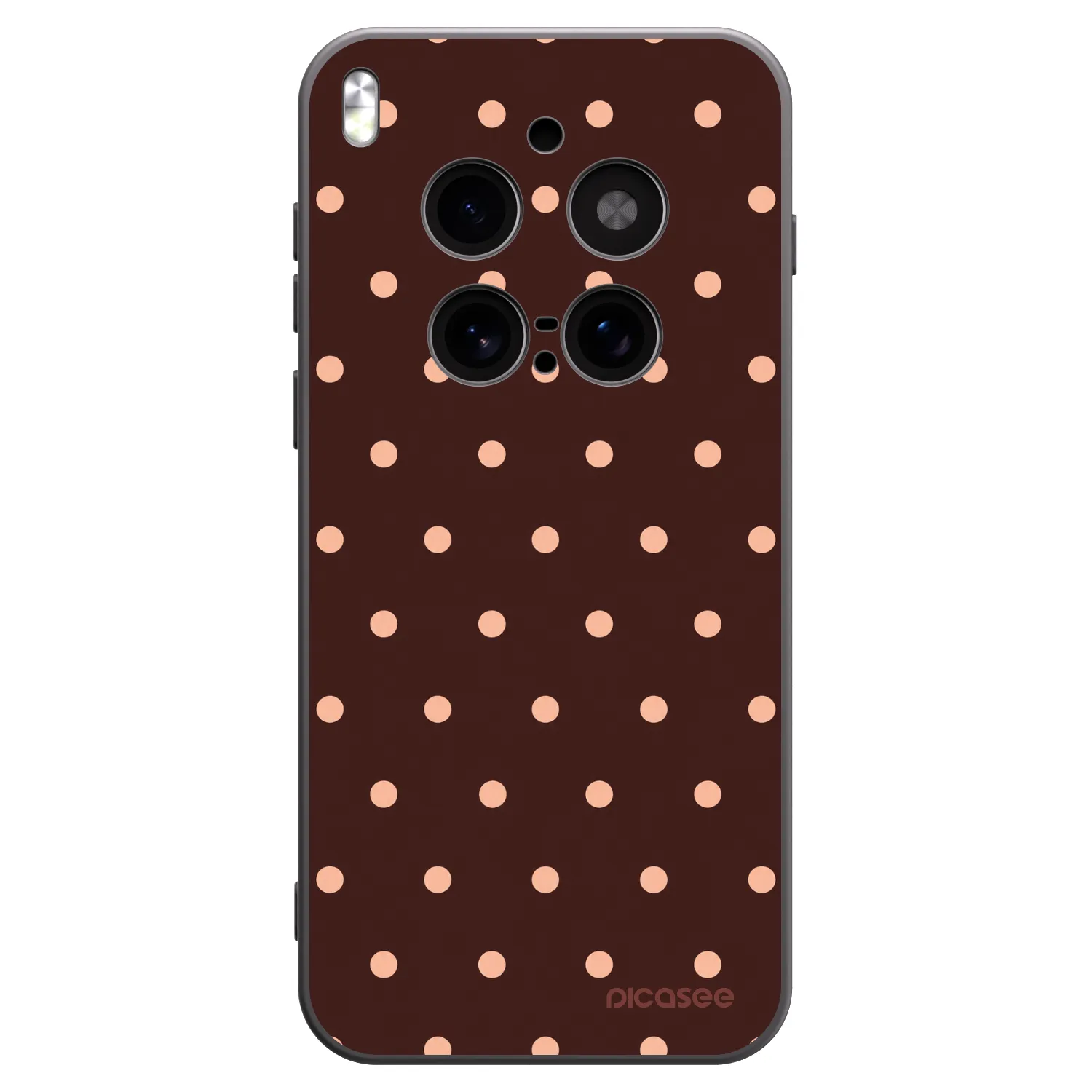 Picasee husă neagră din silicon pentru Vivo X300 Pro - Peach Dots & Chocolate