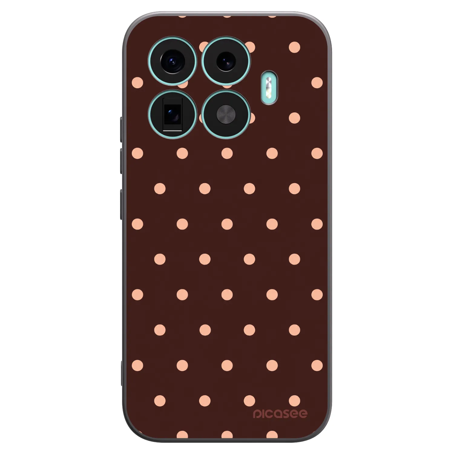 Picasee husă neagră din silicon pentru Xiaomi 17T - Peach Dots & Chocolate