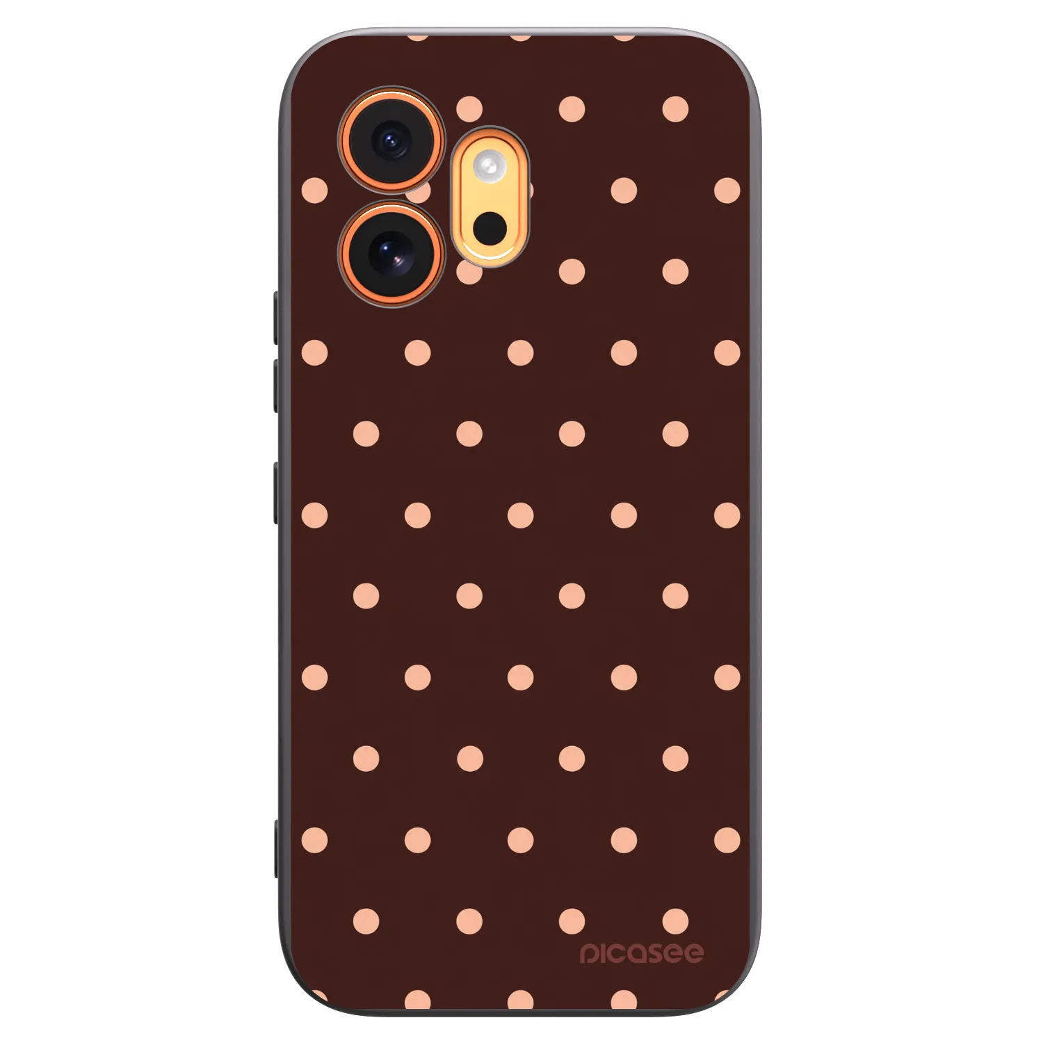 Picasee husă neagră din silicon pentru Honor 600 - Peach Dots & Chocolate