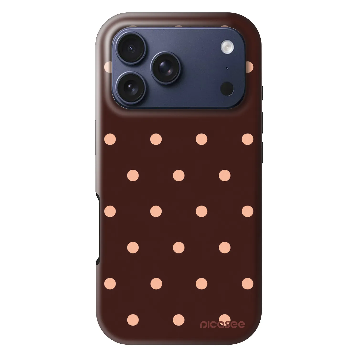 Picasee Fashion Case MagSafe pentru Apple iPhone 18 Pro - Peach Dots & Chocolate