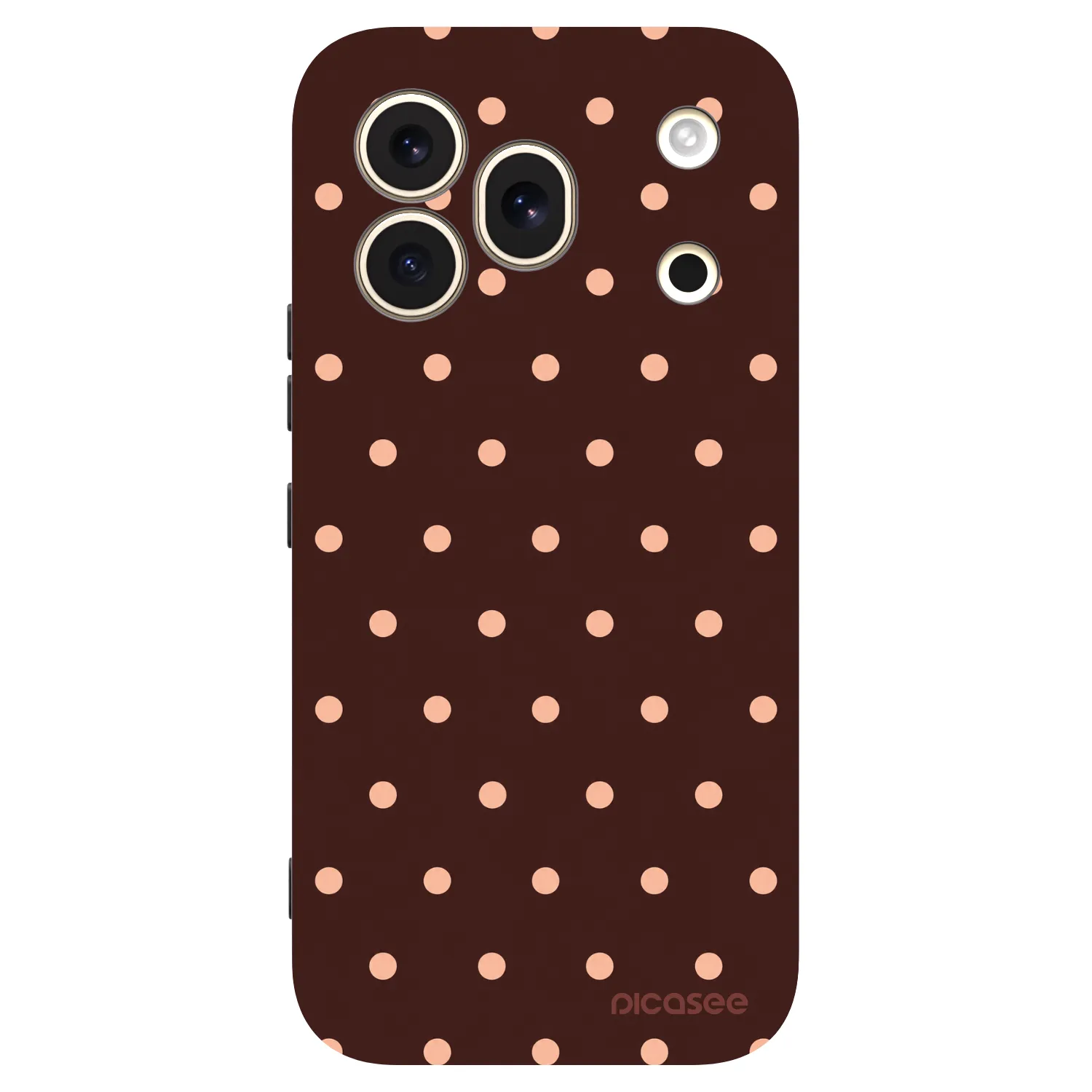 Picasee husă neagră din silicon pentru Honor 600 Pro - Peach Dots & Chocolate