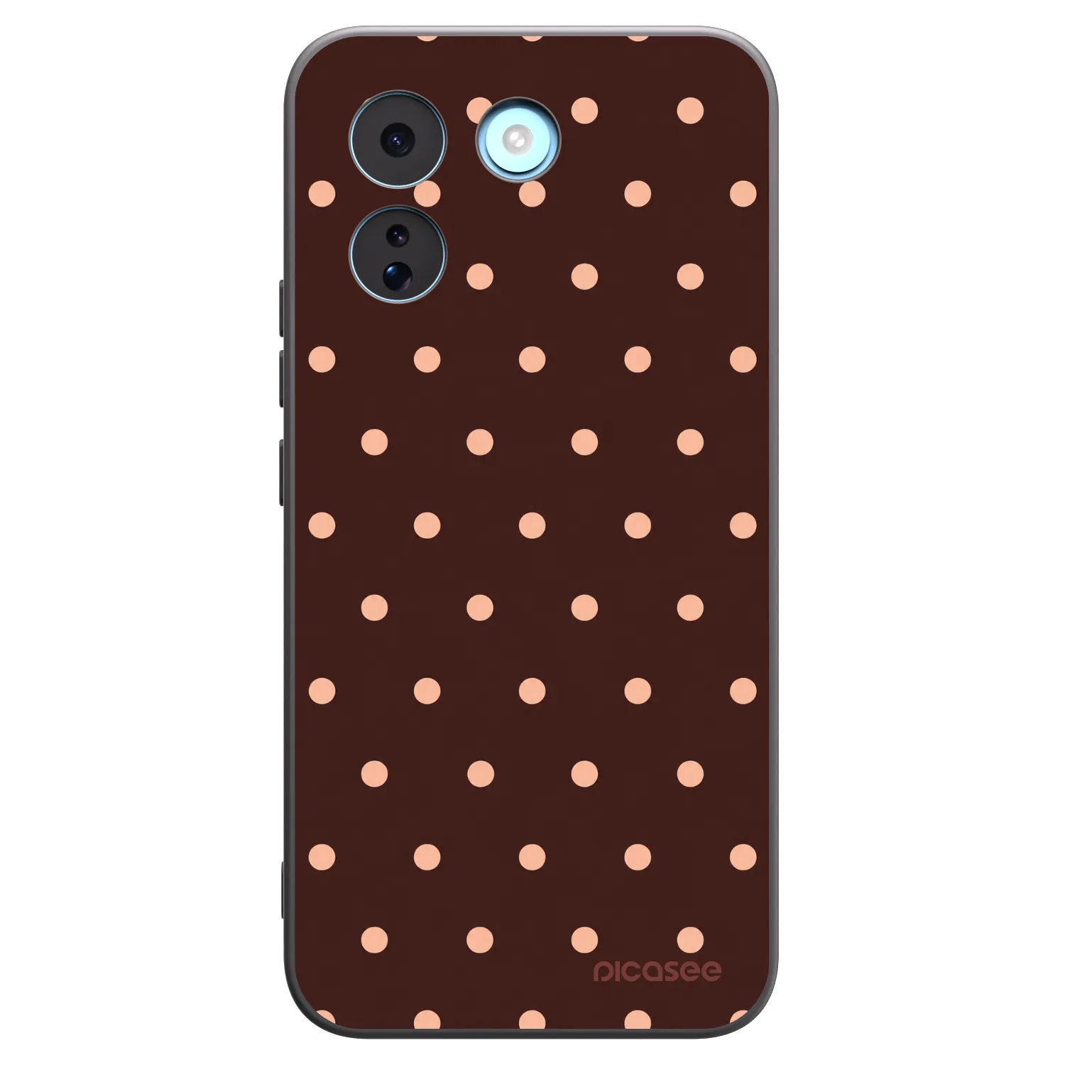 Picasee husă neagră din silicon pentru Xiaomi Redmi Note 17 Pro MAX 5G - Peach Dots & Chocolate