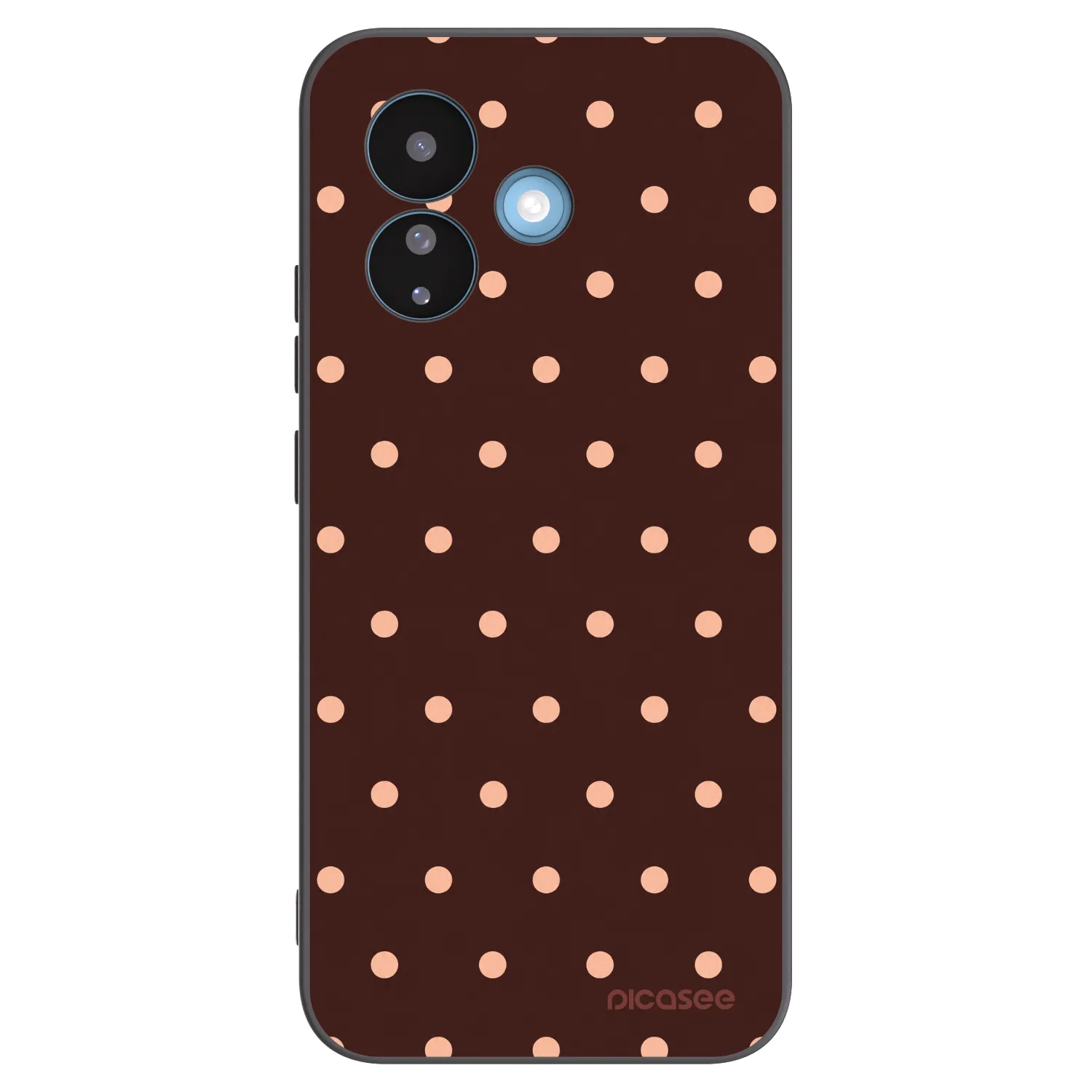 Picasee husă neagră din silicon pentru Xiaomi Redmi Note 17 Pro 5G - Peach Dots & Chocolate