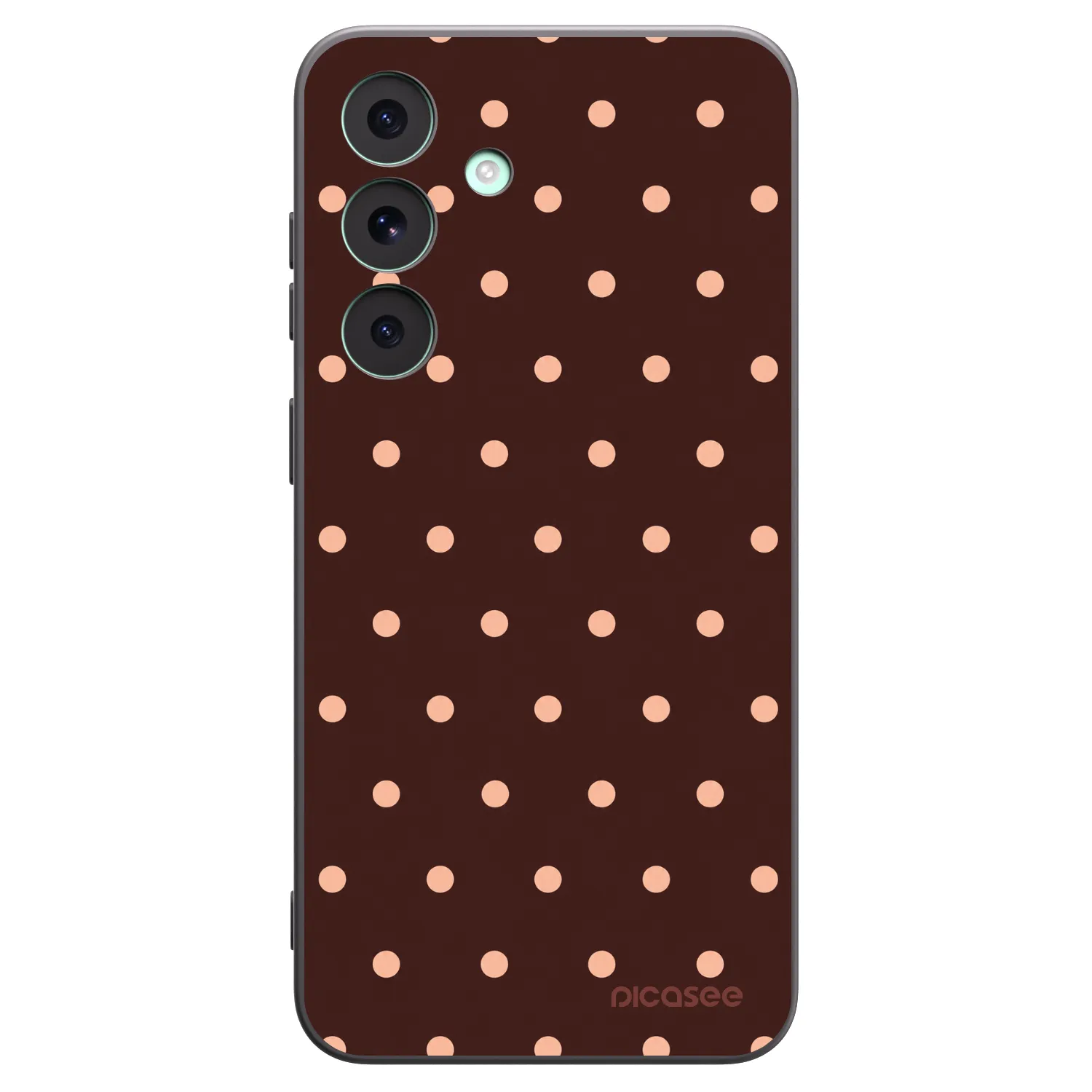 Picasee husă neagră din silicon pentru Samsung Galaxy S26 FE - Peach Dots & Chocolate