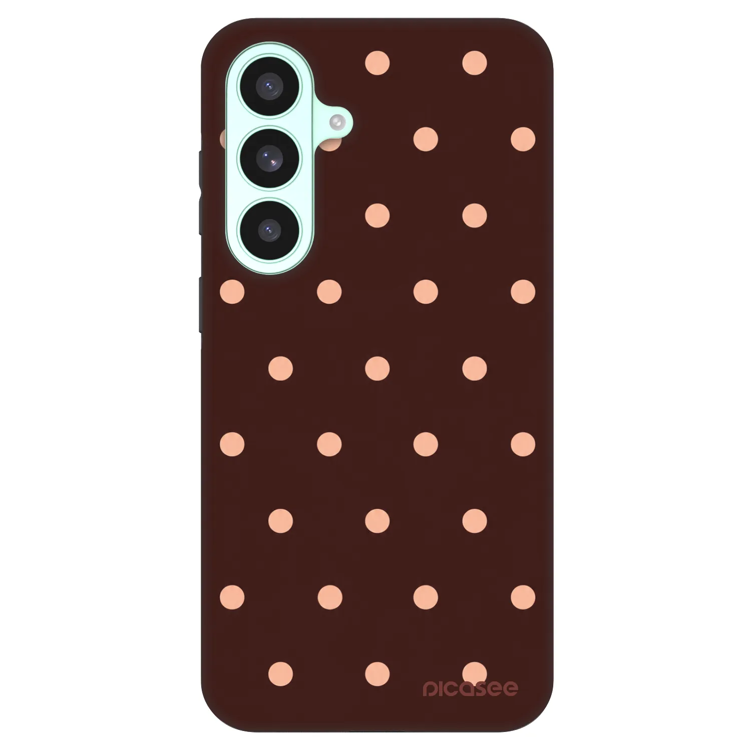 Picasee Fashion Case PowerShare pro Samsung Galaxy S26 FE - Peach Dots & Chocolate