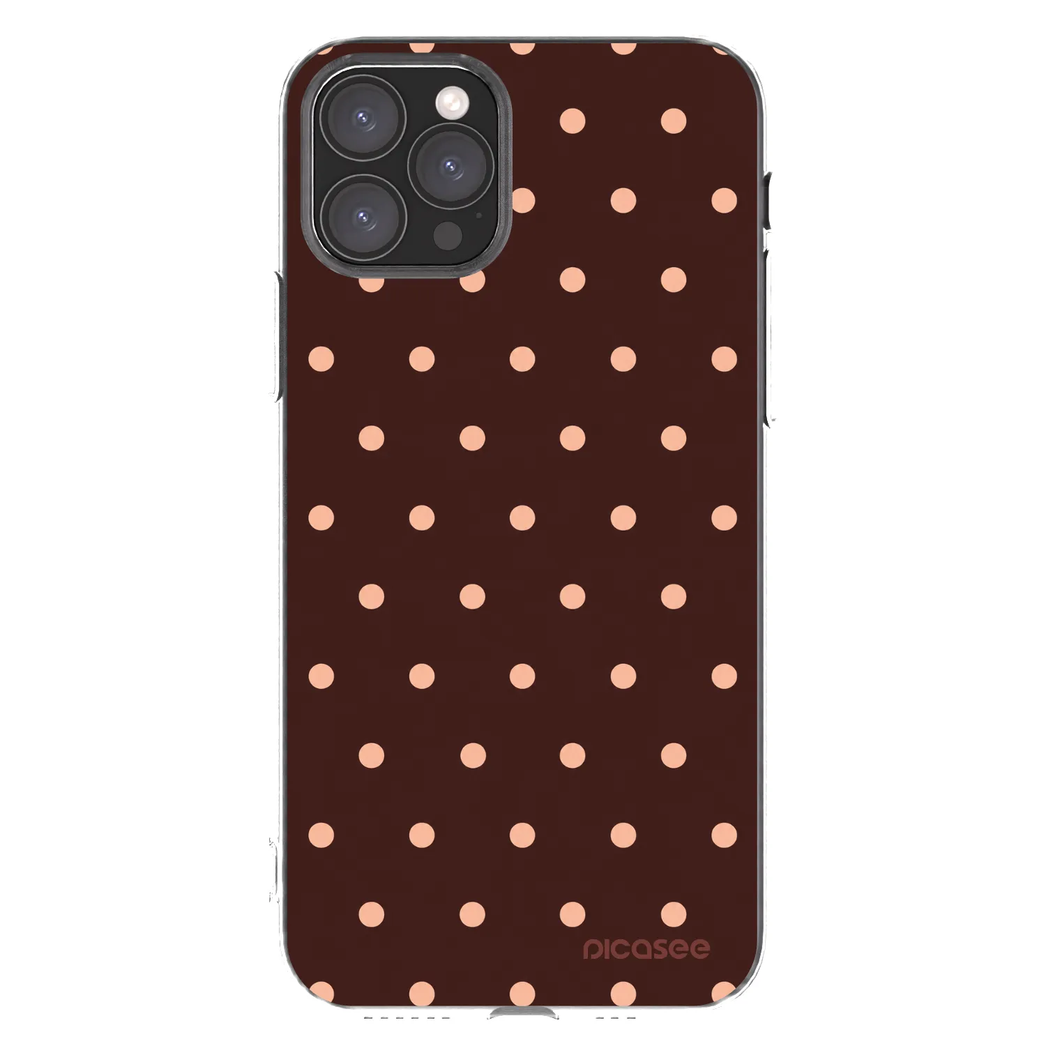 Picasee husă transparentă din silicon pentru Apple iPhone 11 Pro - Peach Dots & Chocolate
