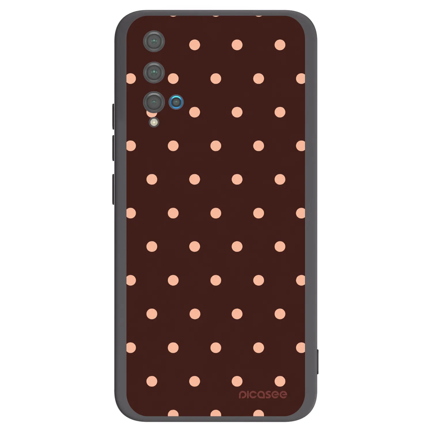 Picasee husă neagră din silicon pentru Huawei Nova 5T - Peach Dots & Chocolate