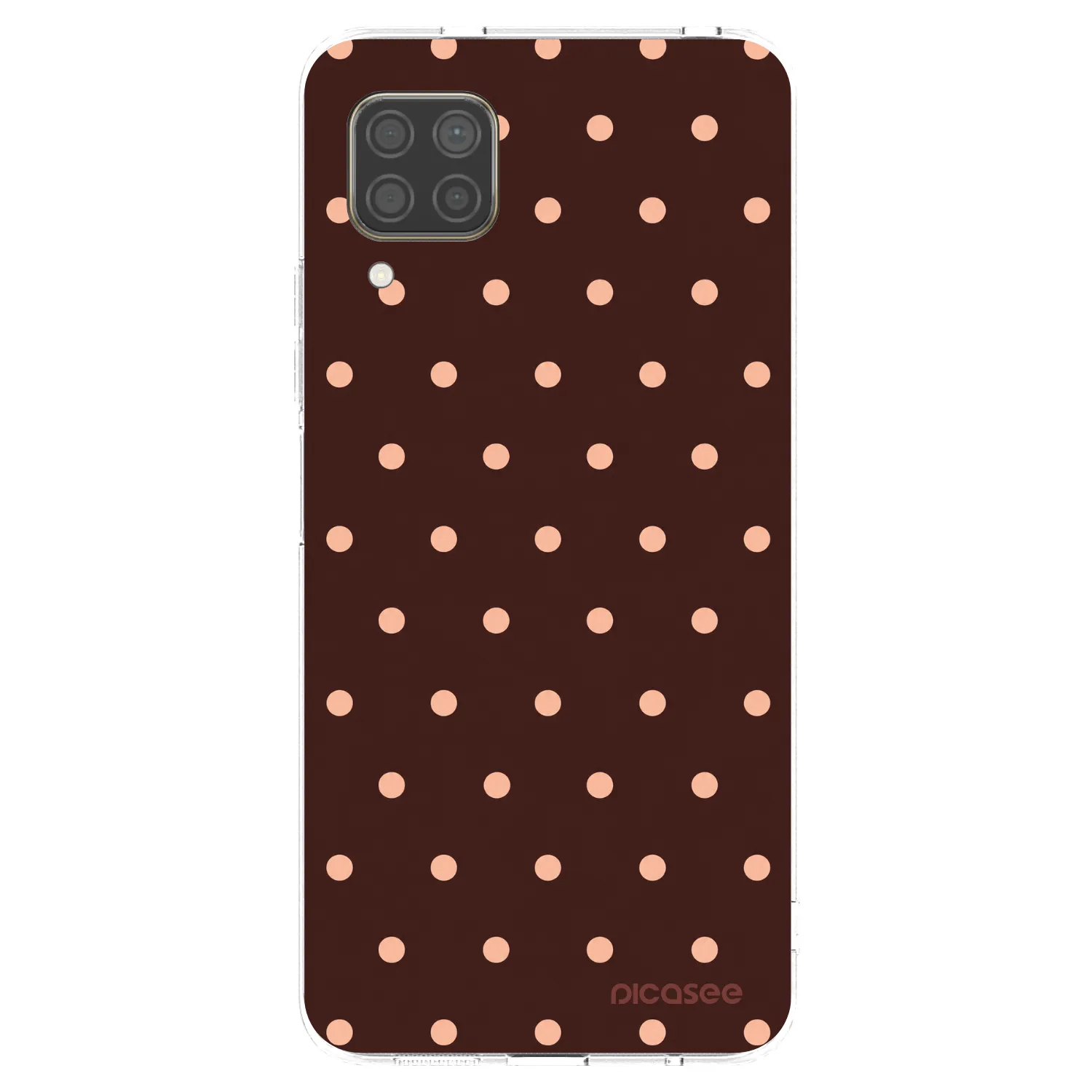 Picasee husă transparentă din silicon pentru Huawei P40 Lite - Peach Dots & Chocolate