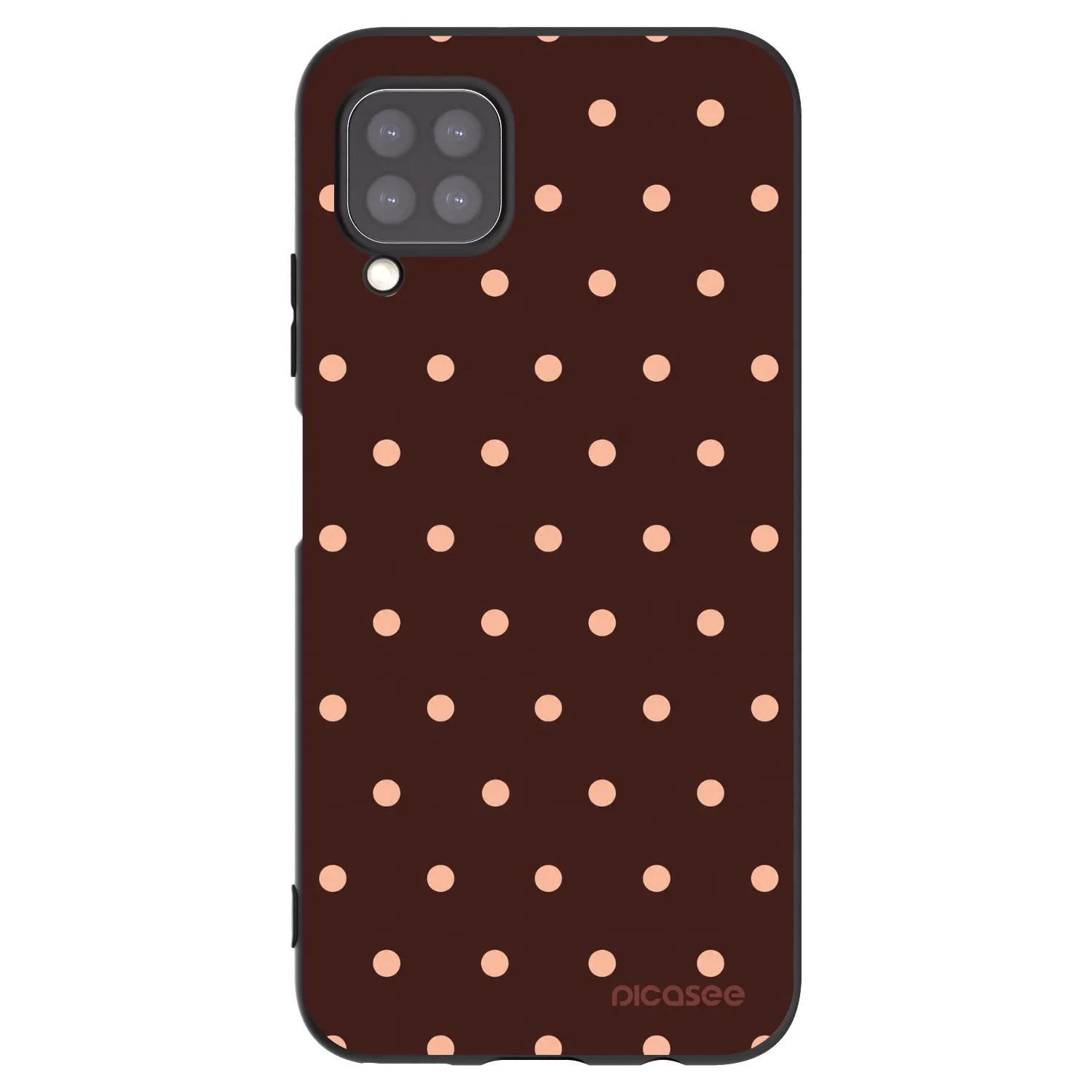 Picasee husă neagră din silicon pentru Huawei P40 Lite - Peach Dots & Chocolate