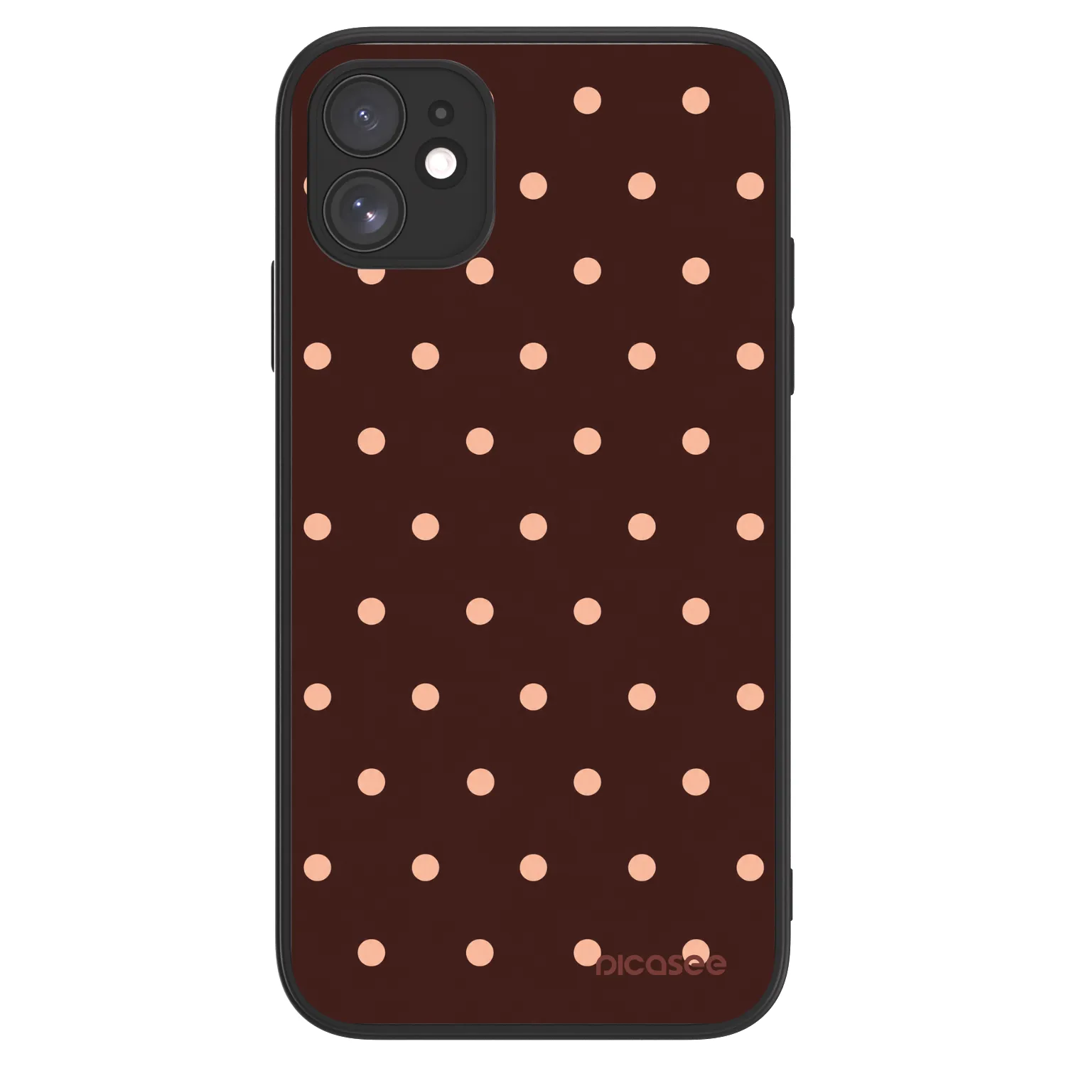 Picasee ULTIMATE CASE pentru Apple iPhone 11 - Peach Dots & Chocolate