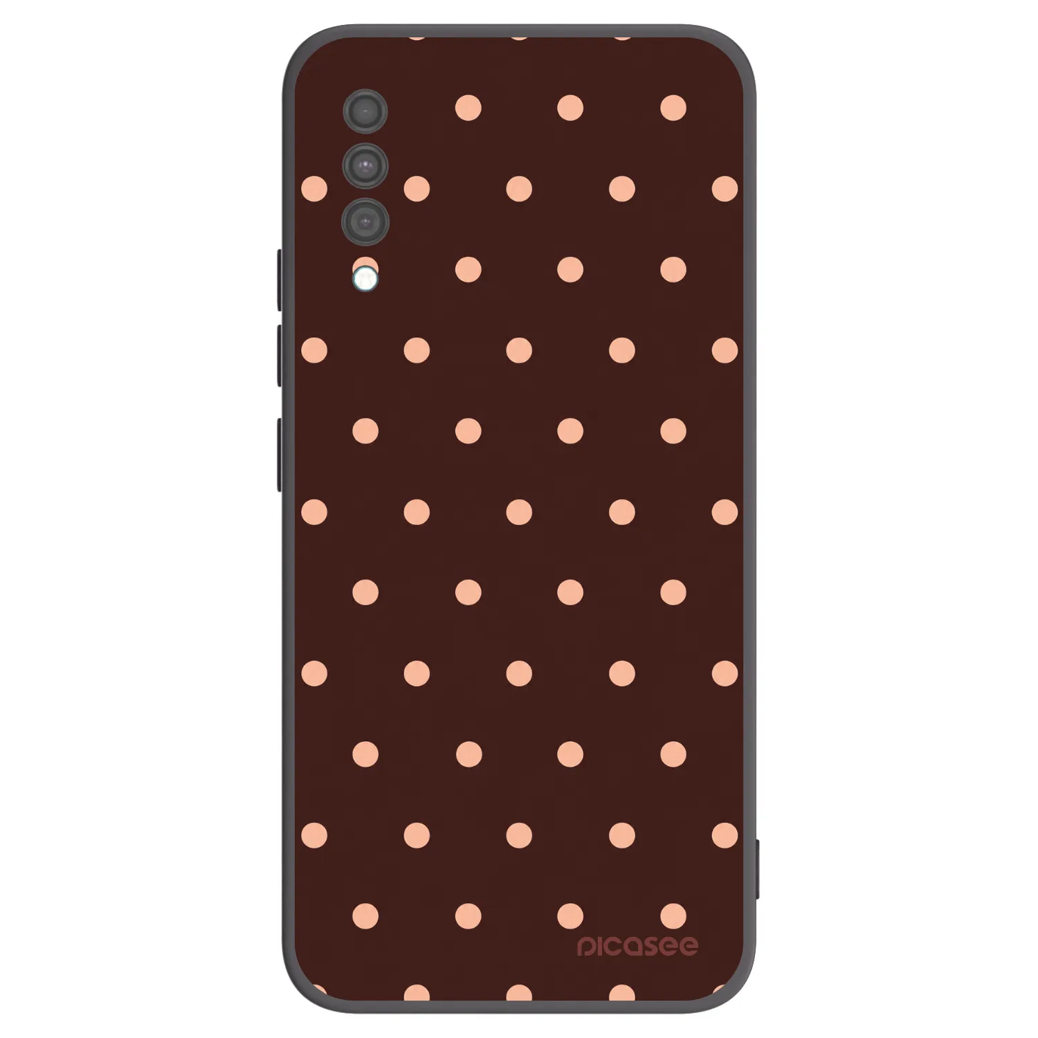 Picasee husă neagră din silicon pentru Samsung Galaxy A30s A307F - Peach Dots & Chocolate