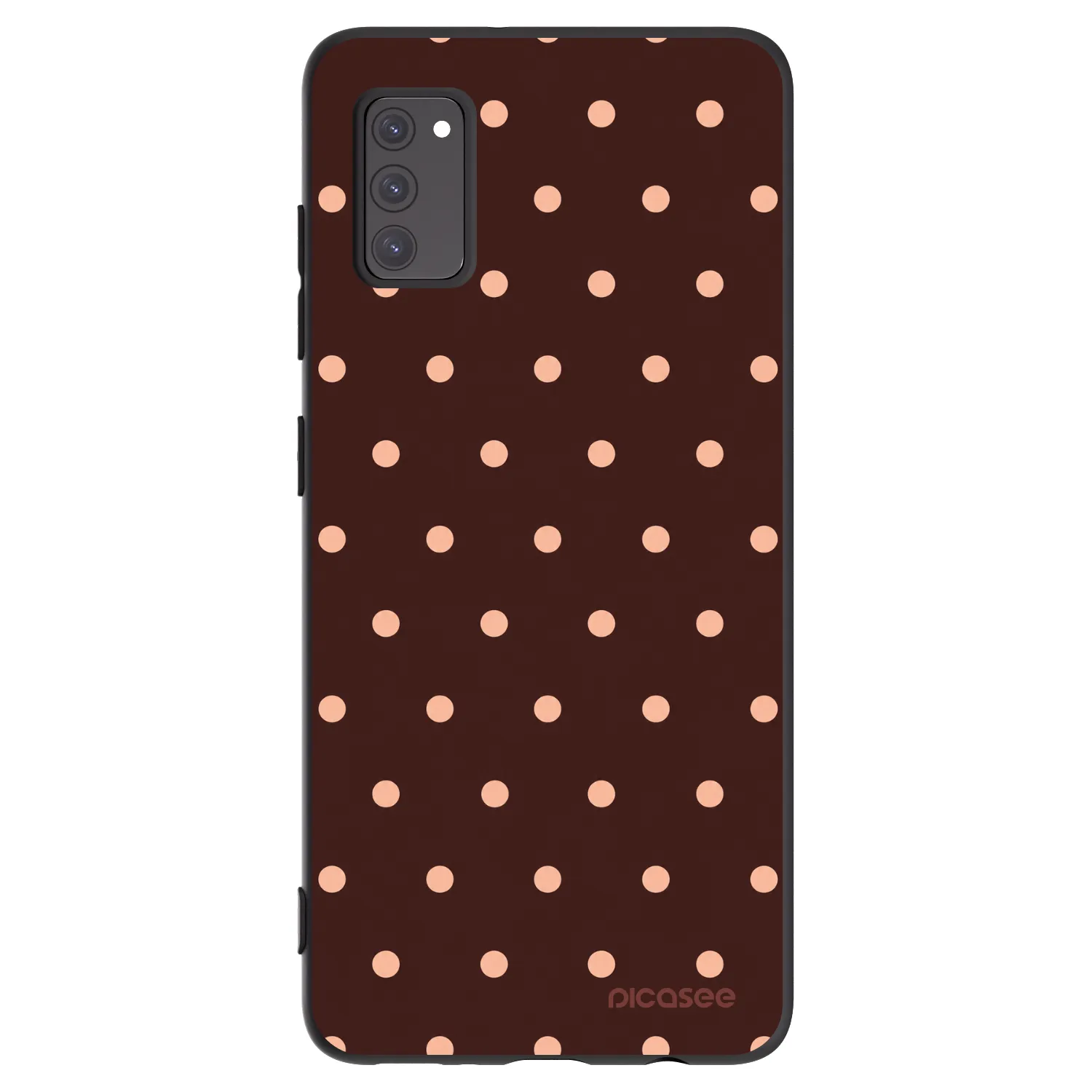 Picasee husă neagră din silicon pentru Samsung Galaxy A41 A415F - Peach Dots & Chocolate