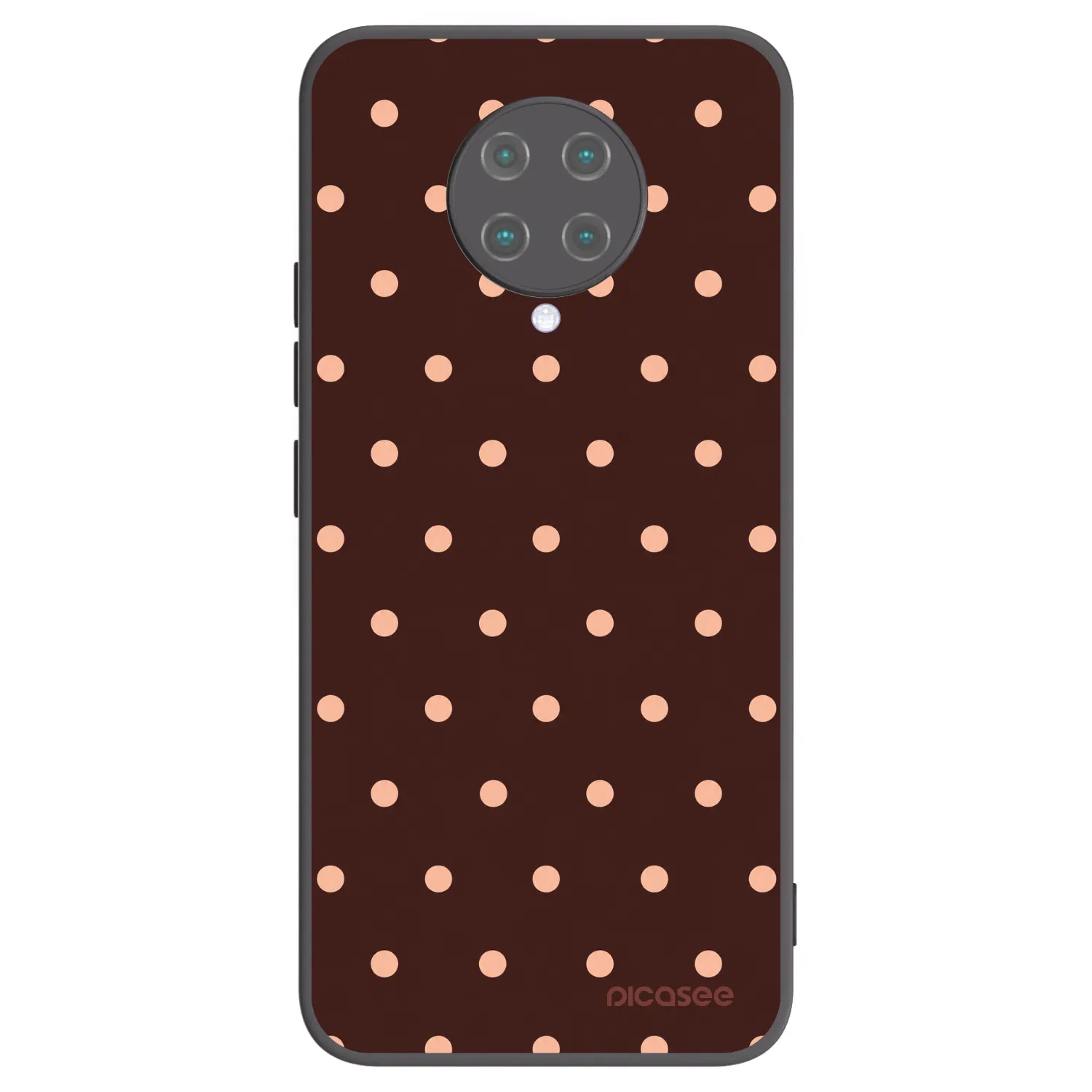 Picasee husă neagră din silicon pentru Xiaomi Poco F2 Pro - Peach Dots & Chocolate