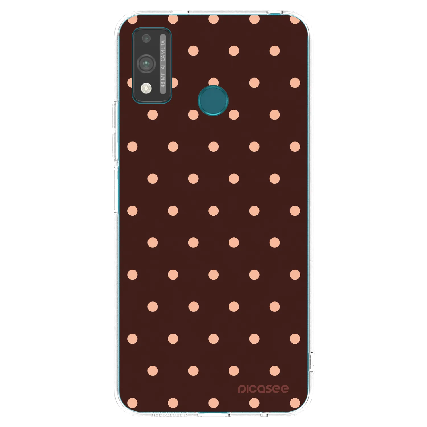 Picasee husă transparentă din silicon pentru Honor 9X Lite - Peach Dots & Chocolate