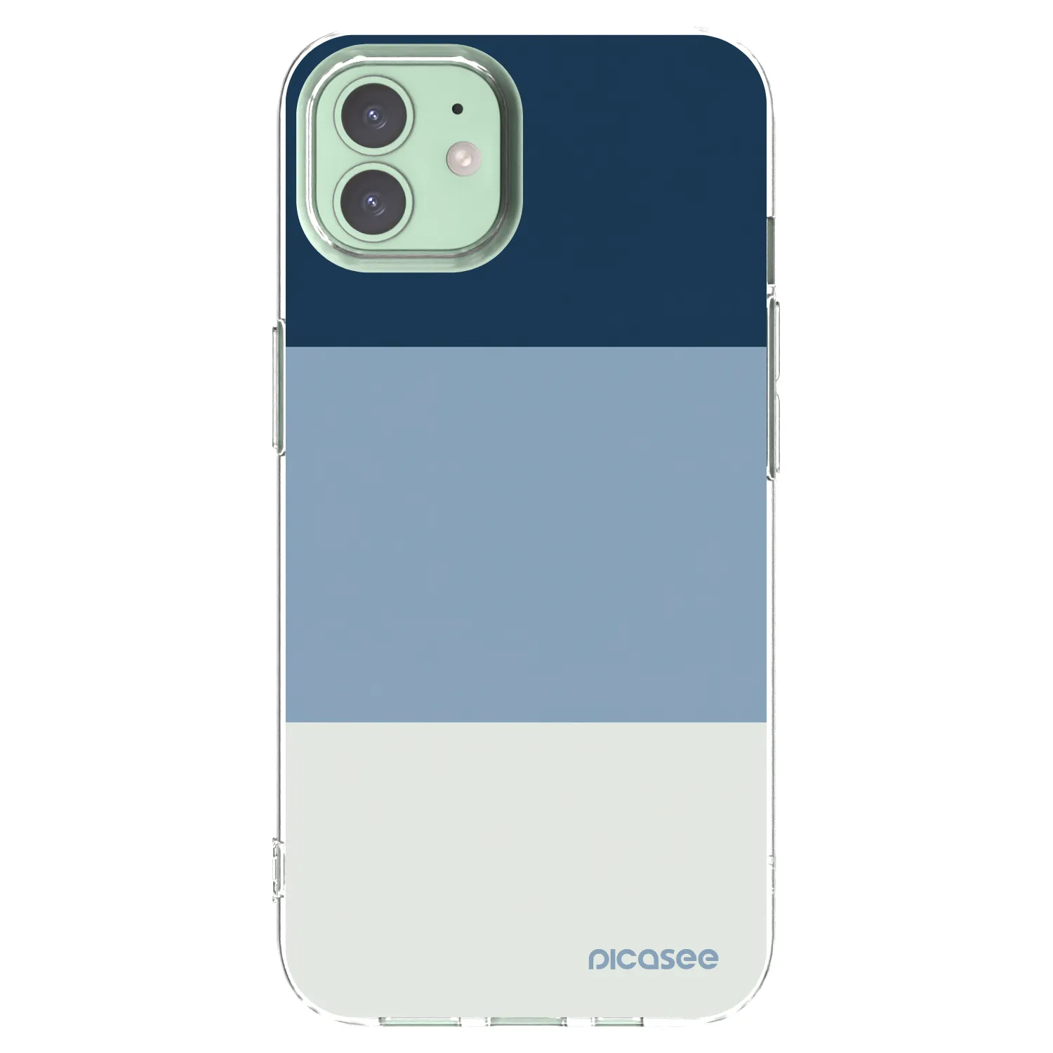 Picasee husă transparentă din silicon pentru Apple iPhone 12 - Coastal Blue