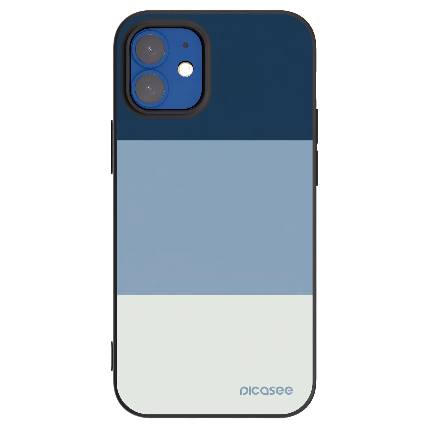 Picasee husă neagră din silicon pentru Apple iPhone 12 mini - Coastal Blue