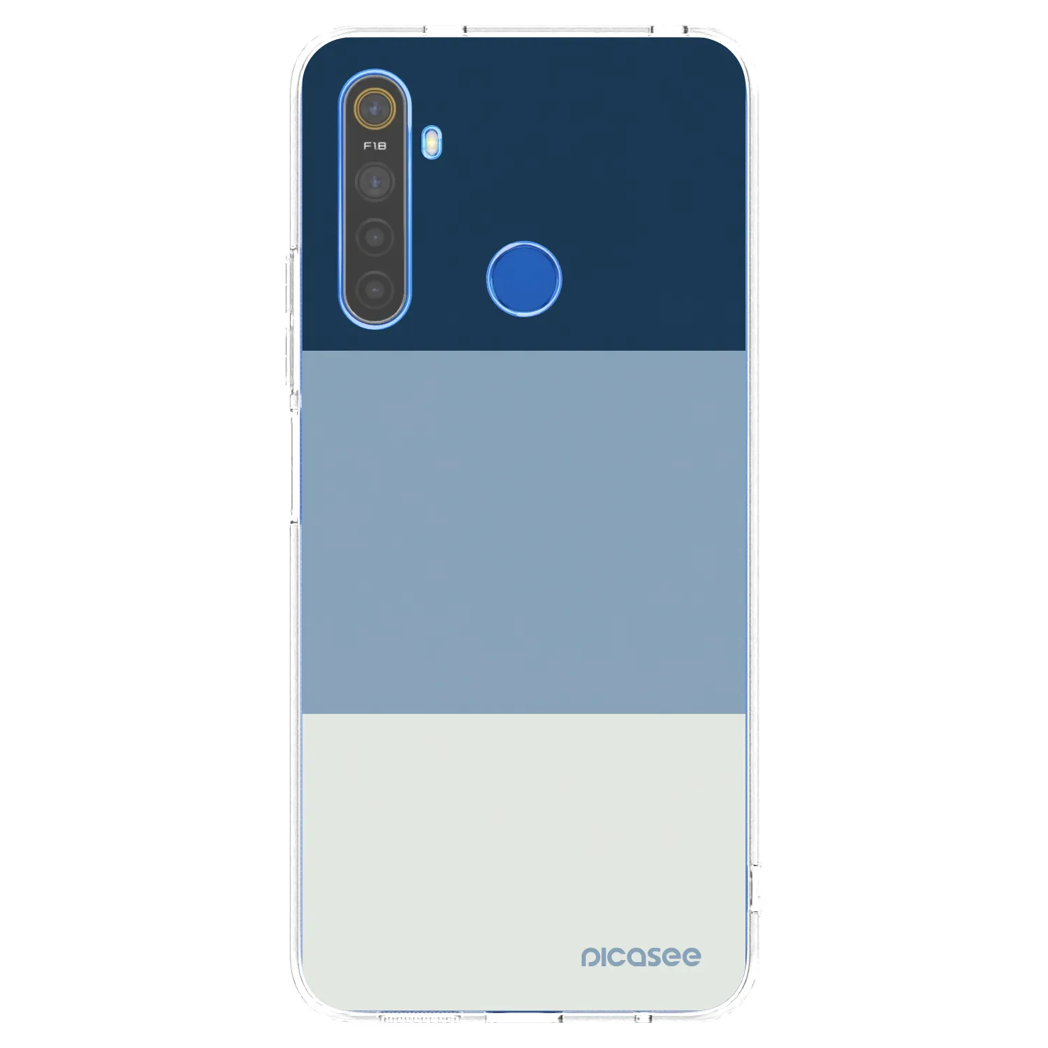 Picasee husă transparentă din silicon pentru Realme 5 - Coastal Blue