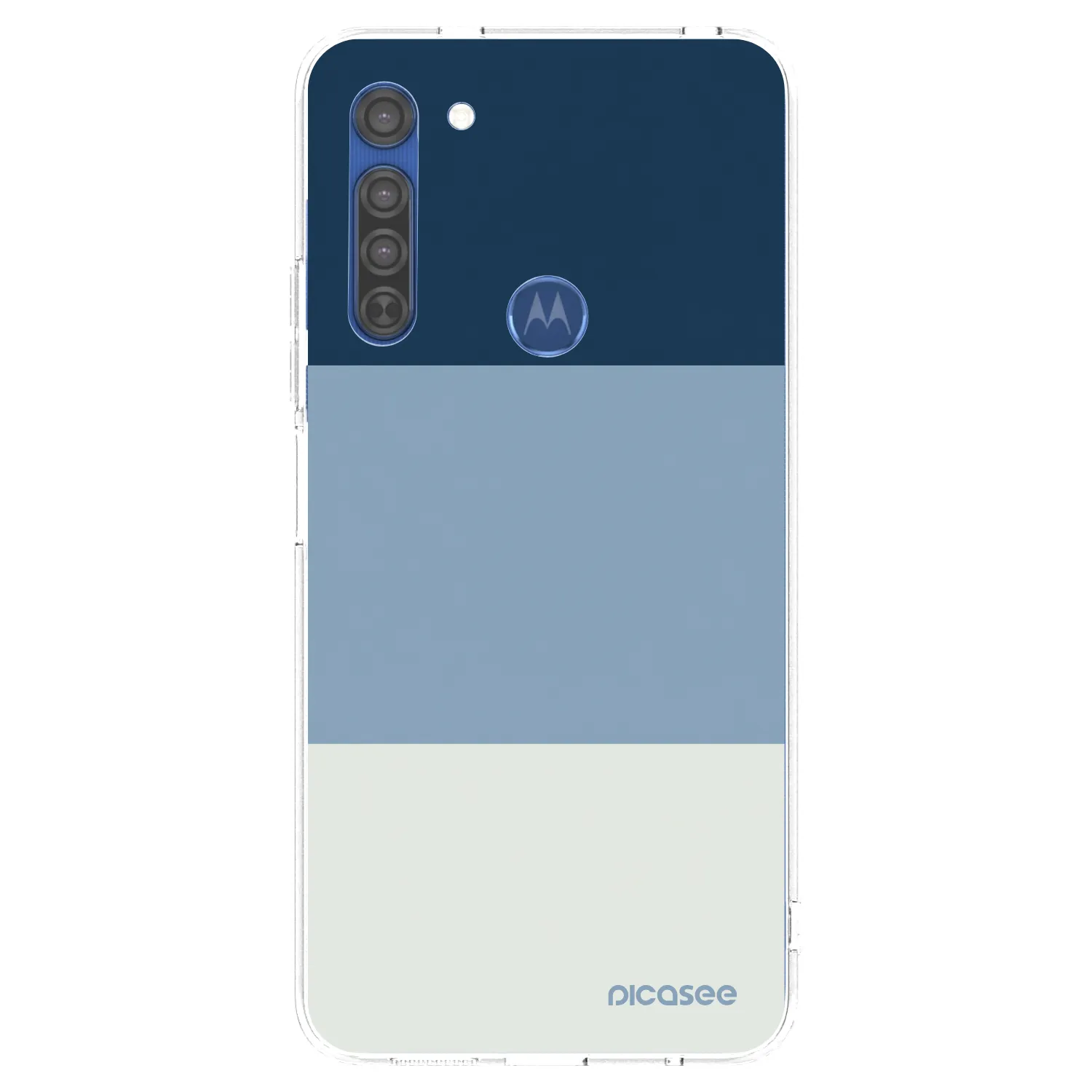 Picasee husă transparentă din silicon pentru Motorola Moto G8 - Coastal Blue