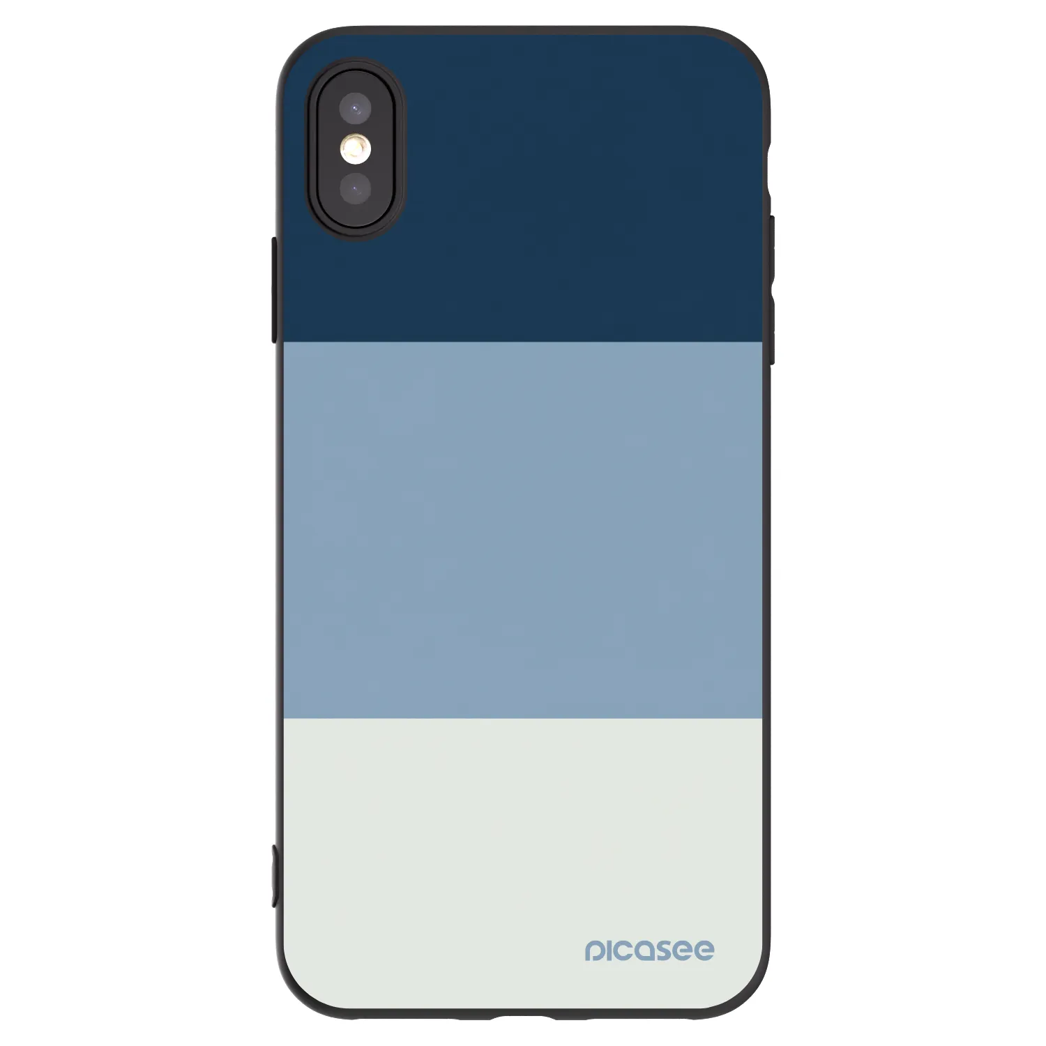 Picasee husă neagră din silicon pentru Apple iPhone XS Max - Coastal Blue