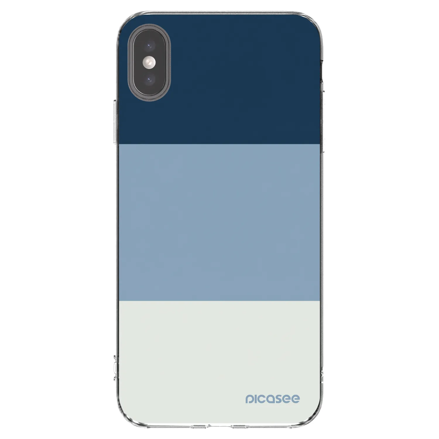 Picasee husă transparentă din silicon pentru Apple iPhone XS Max - Coastal Blue