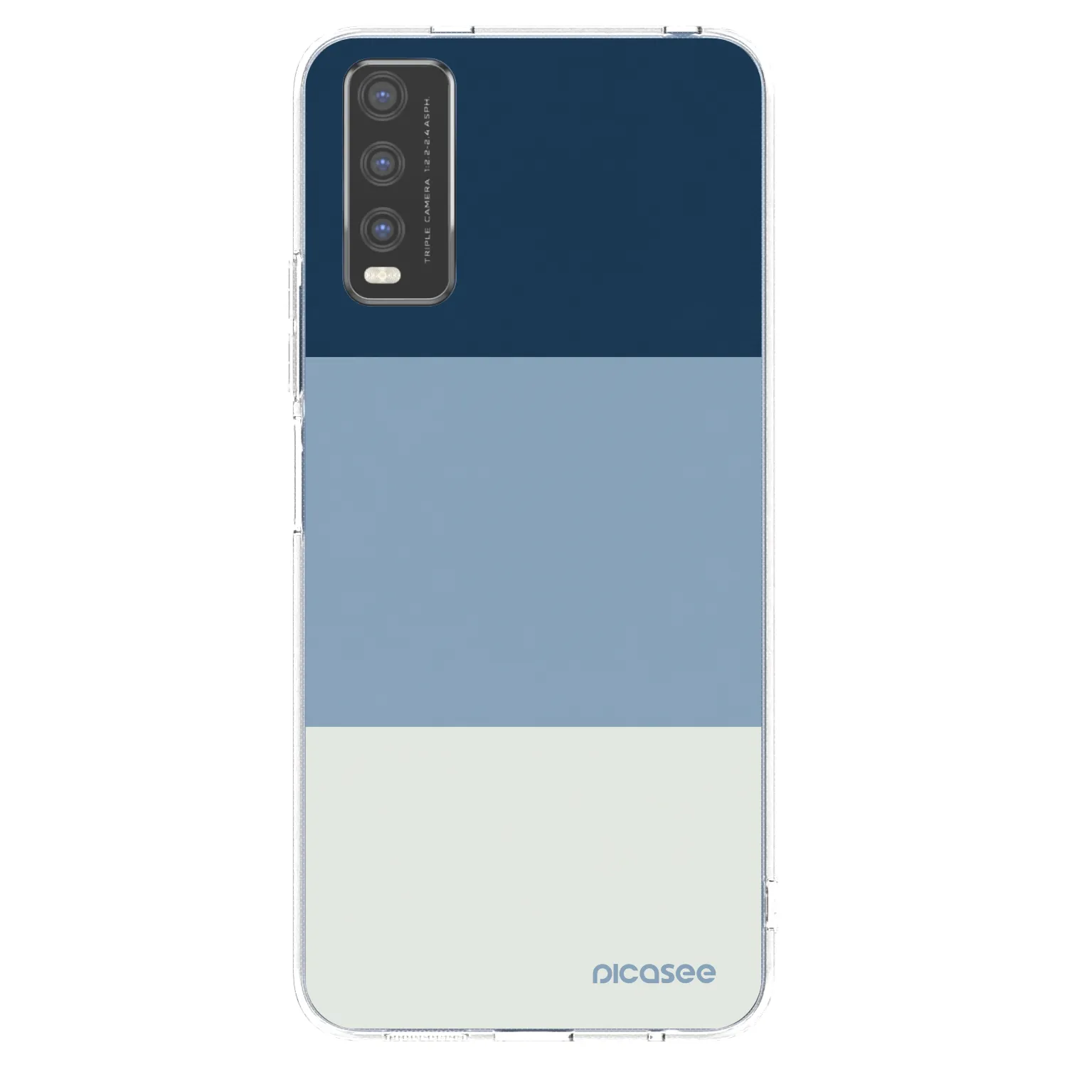 Picasee husă transparentă din silicon pentru Vivo Y20s - Coastal Blue