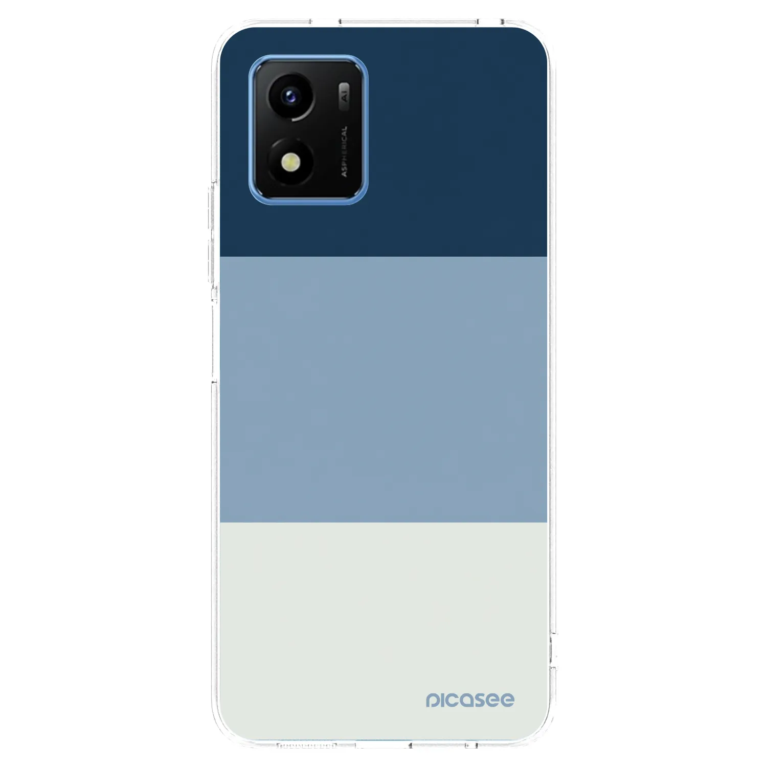 Picasee husă transparentă din silicon pentru Vivo Y01 - Coastal Blue