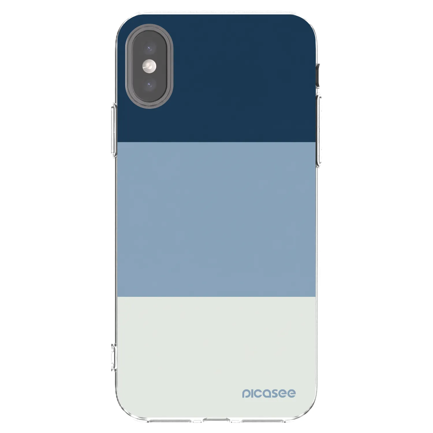 Picasee husă transparentă din silicon pentru Apple iPhone X/XS - Coastal Blue