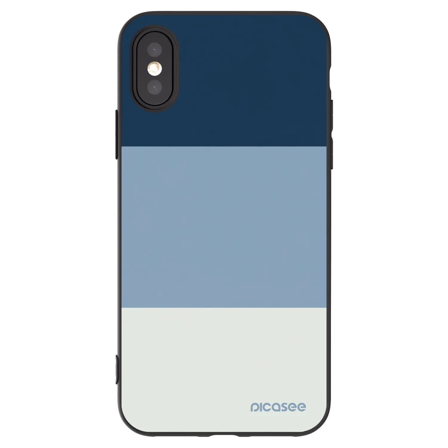 Picasee husă neagră din silicon pentru Apple iPhone X/XS - Coastal Blue