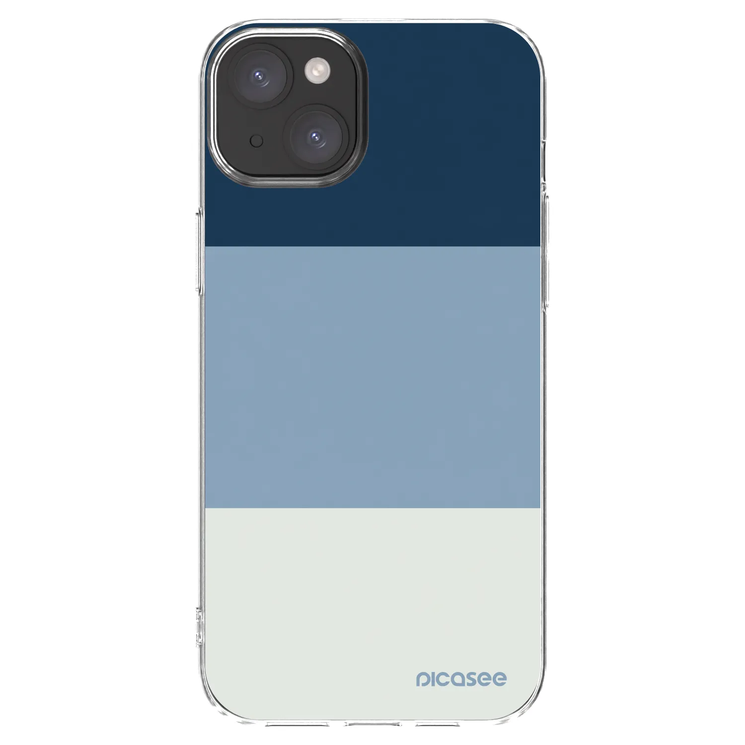 Picasee husă transparentă din silicon pentru Apple iPhone 15 Plus - Coastal Blue