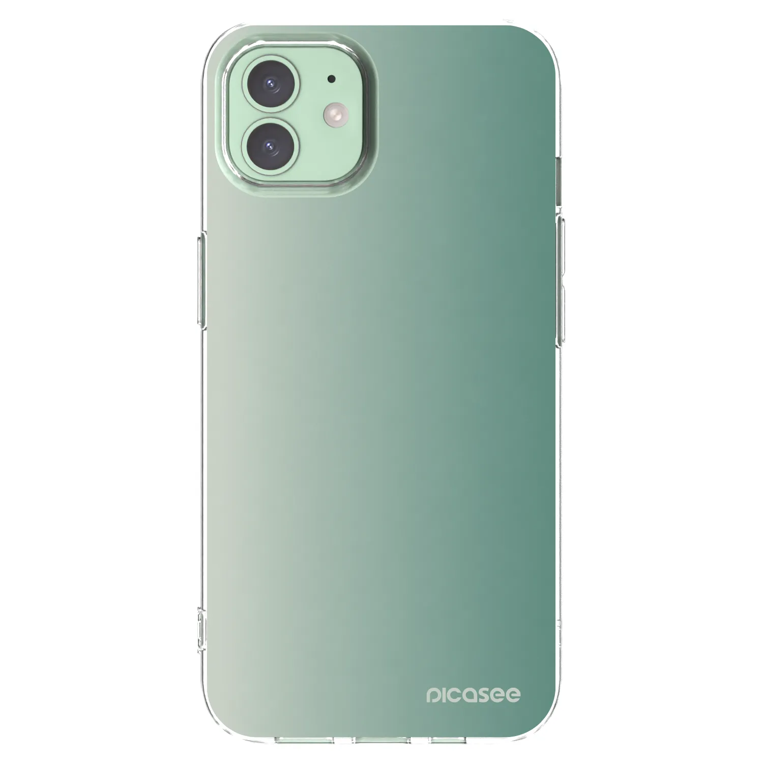 Picasee husă transparentă din silicon pentru Apple iPhone 12 - Misty Sage