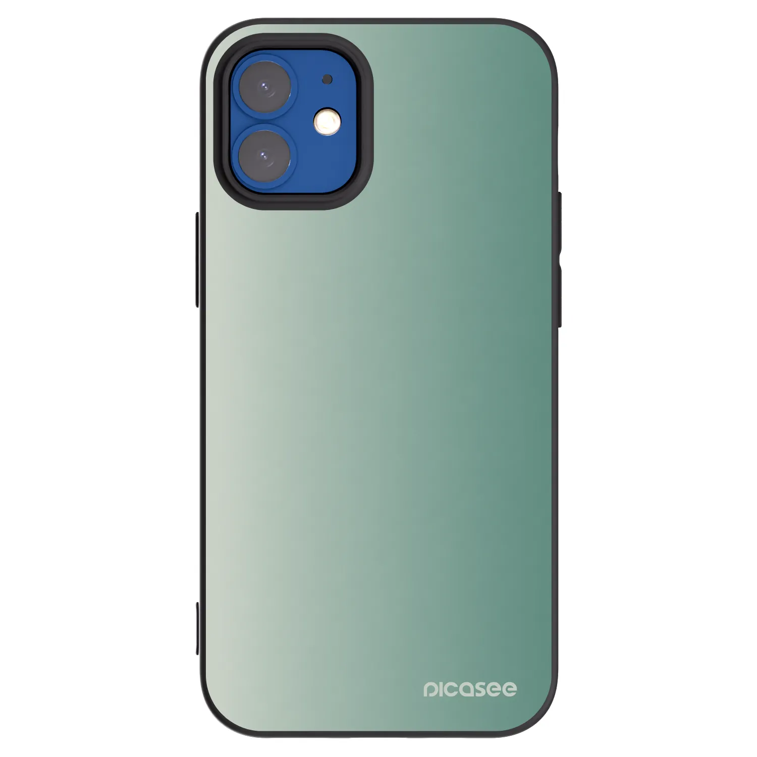 Picasee husă neagră din silicon pentru Apple iPhone 12 mini - Misty Sage