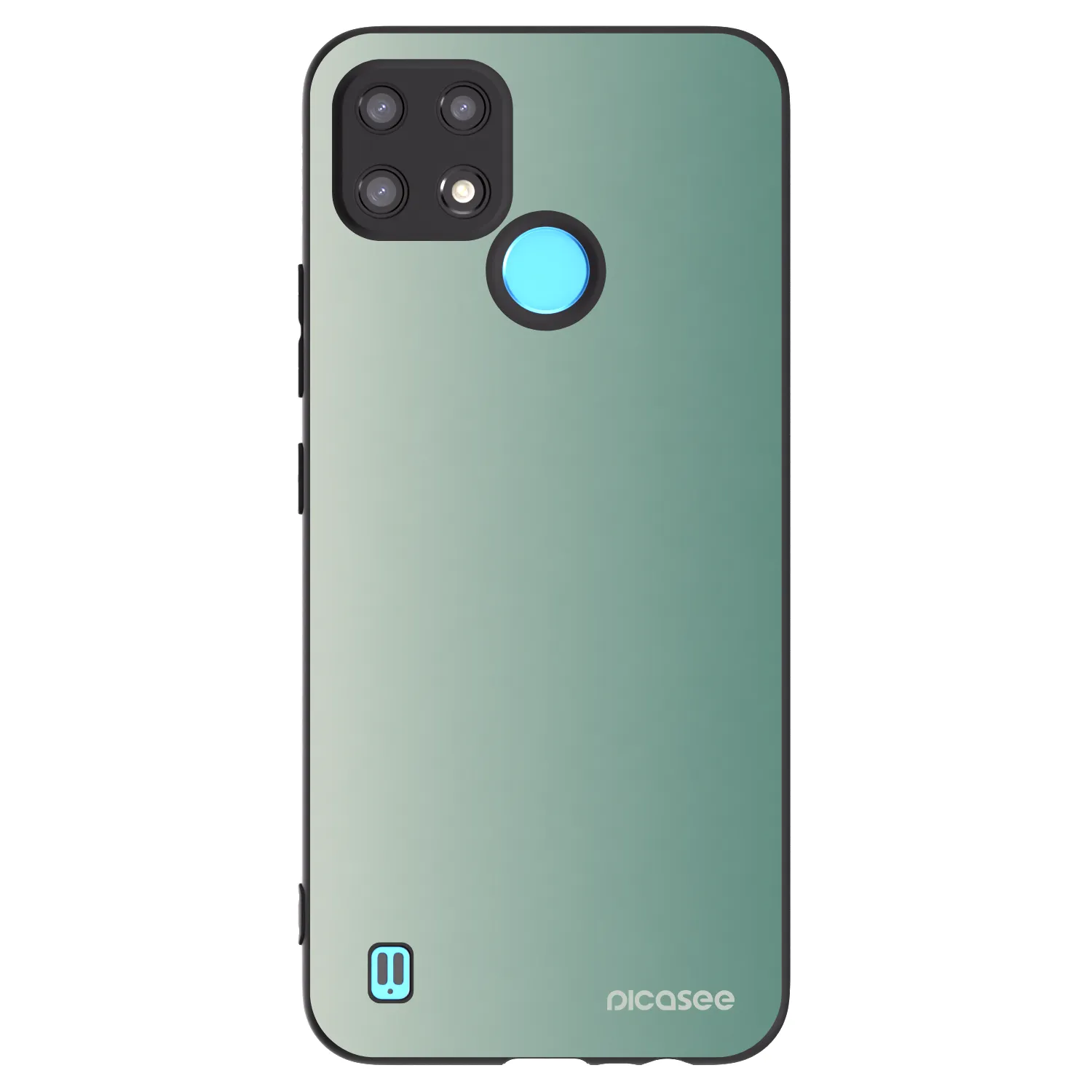 Picasee husă neagră din silicon pentru Realme C21 - Misty Sage