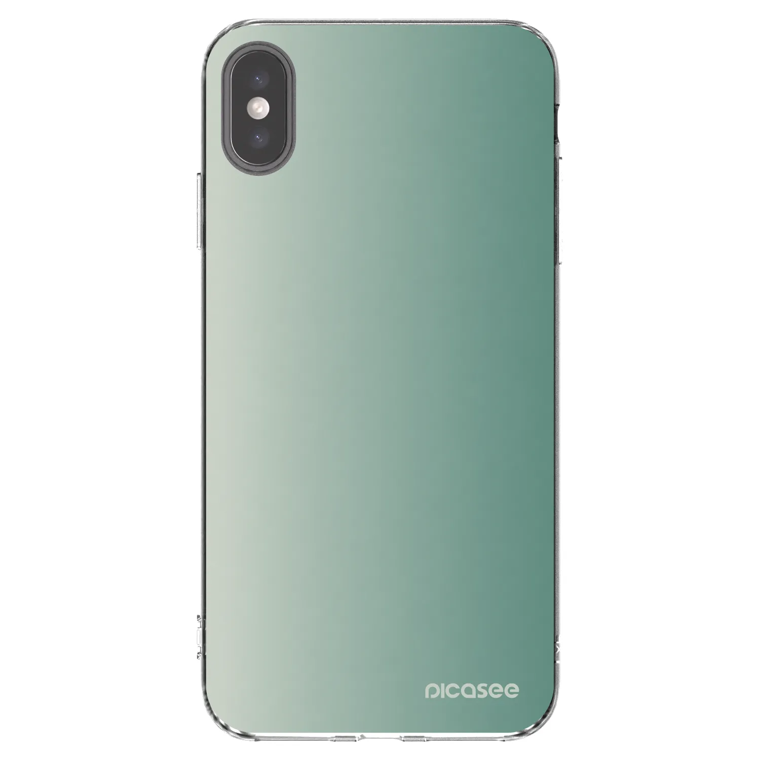 Picasee husă transparentă din silicon pentru Apple iPhone XS Max - Misty Sage