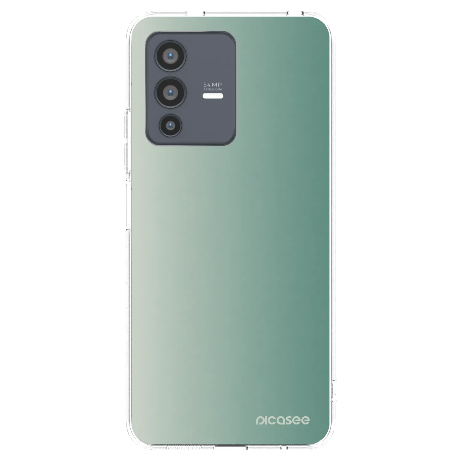 Picasee husă transparentă din silicon pentru Vivo V23 5G - Misty Sage