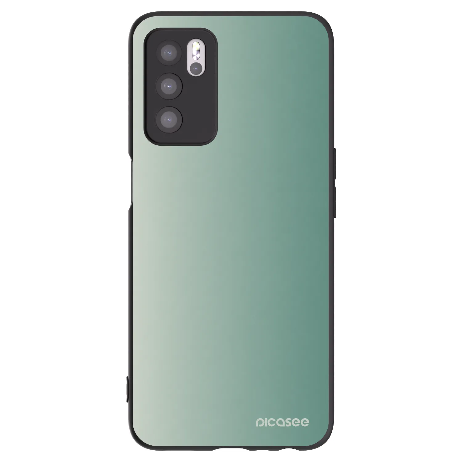 Picasee husă neagră din silicon pentru OPPO A16s - Misty Sage