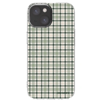 Picasee husă transparentă din silicon pentru Apple iPhone 15 - Sage Tartan