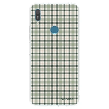 Picasee husă transparentă din silicon pentru Huawei Y6 2019 - Sage Tartan