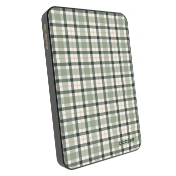 Powerbank cu MagSafe 5 000 mAh cu design propriu Gri - Sage Tartan